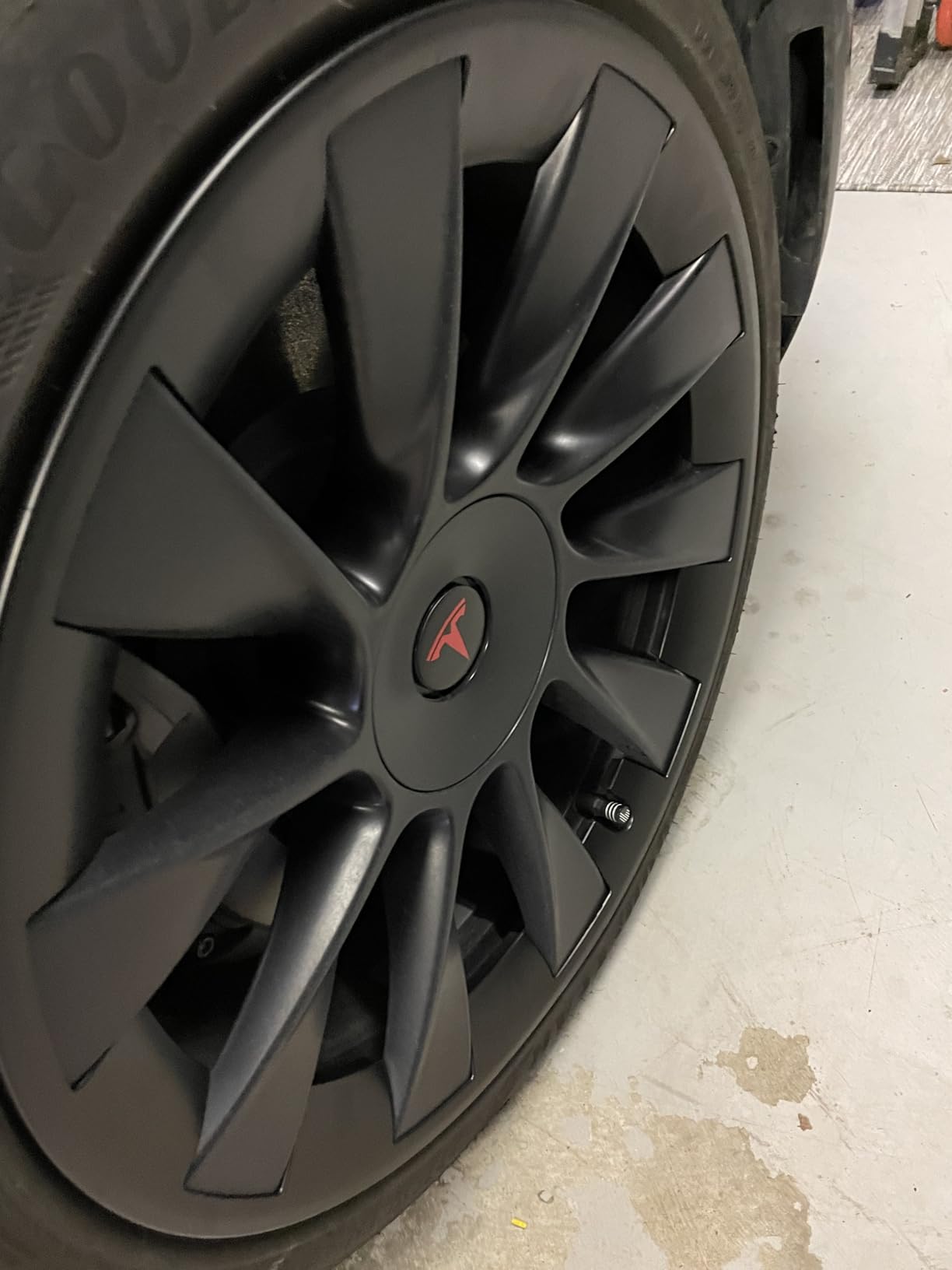 for Tesla Model Y 20 Inch Wheel Rim Protector Hubcaps Induction Wheels Rim Cover Tire Trim Rings Matte Black 4Pcs Model Y Accessories customer photo 1