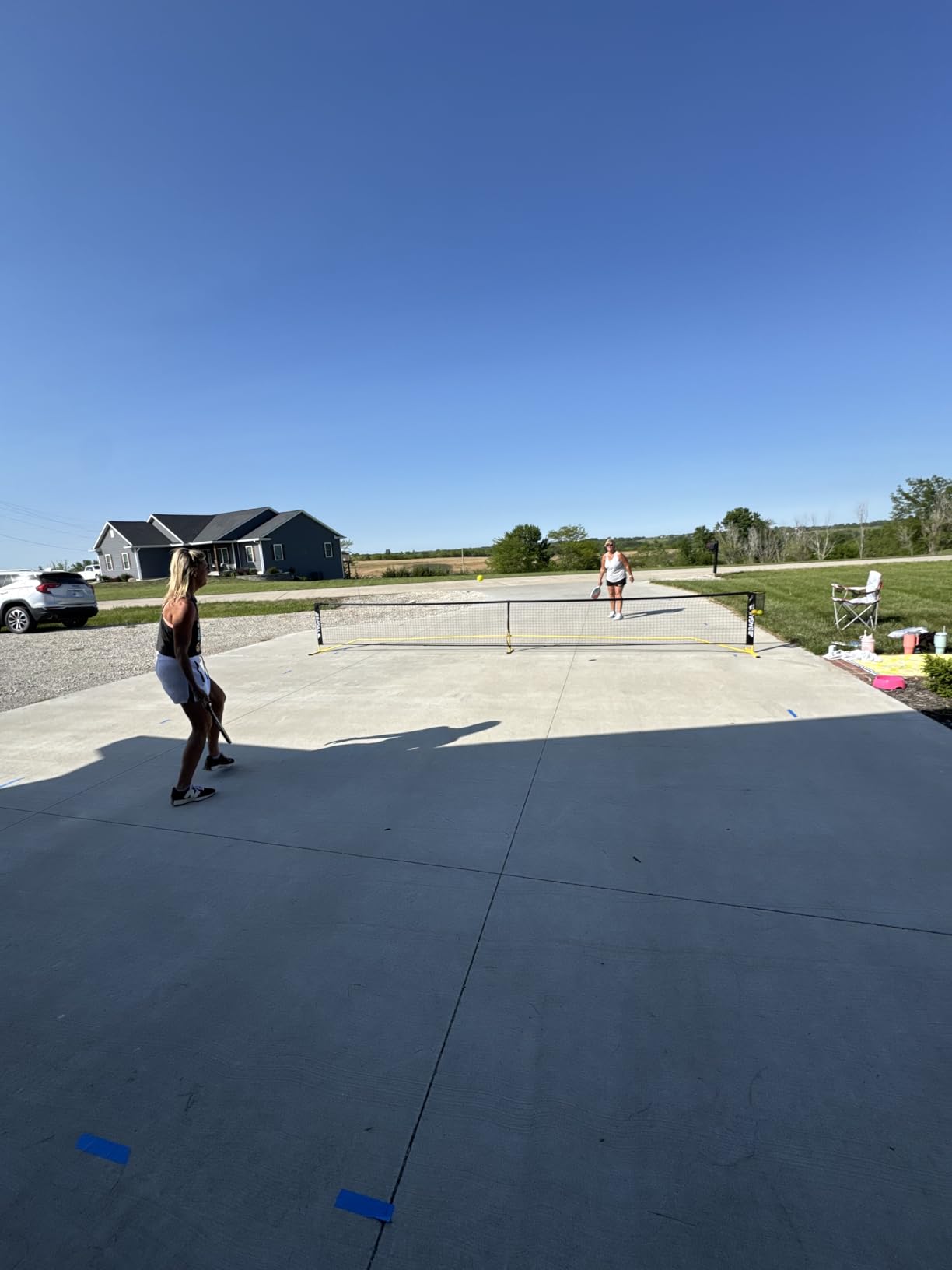 BAGAIL Portable Pickleball Net Set, 22 FT Regulation Size Pickle Ball Net with Ball Collector, 4 Balls and Carry Bag, Easy Setup for Outdoor Indoor Driveway customer photo 1