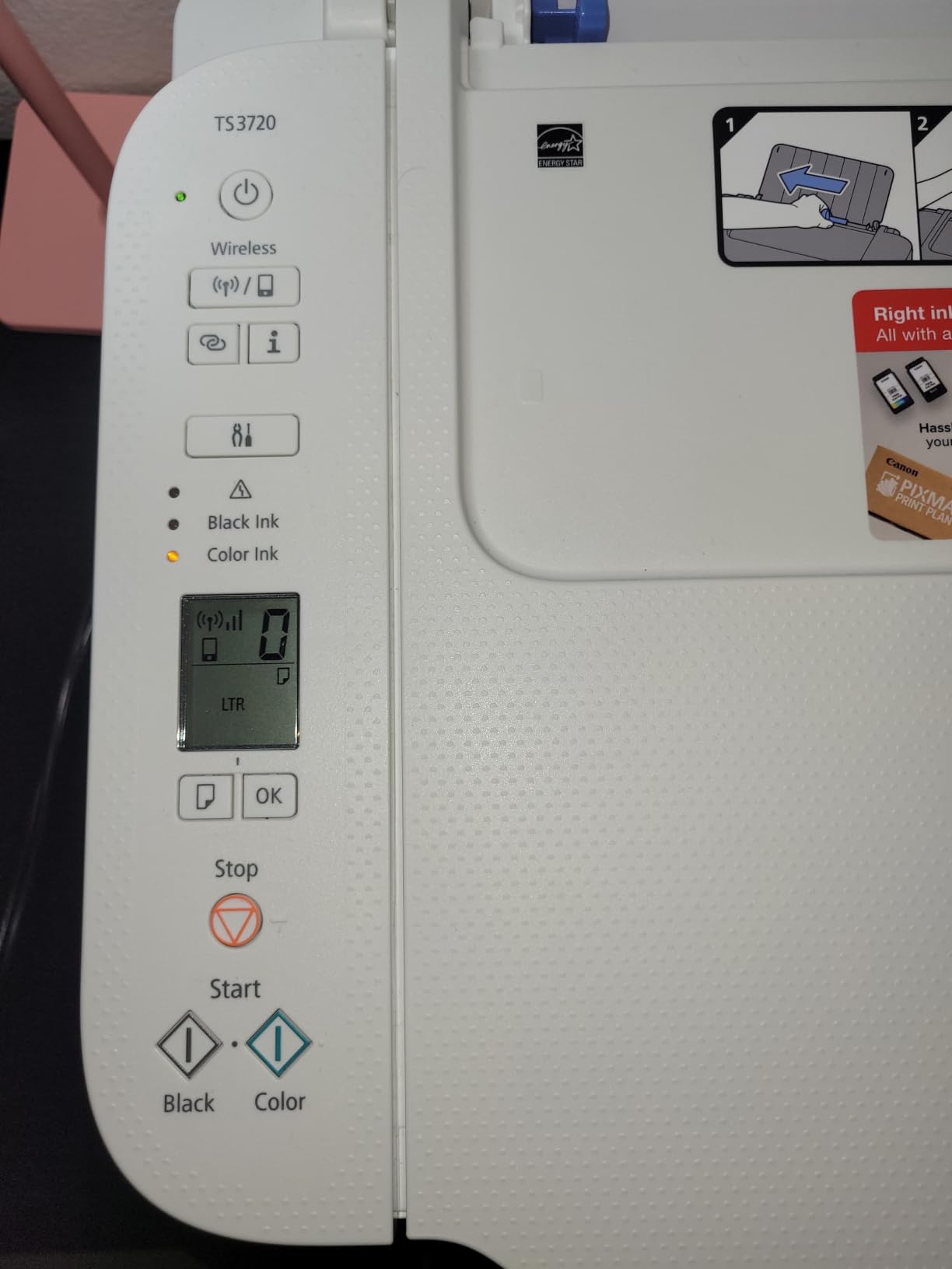 Canon PIXMA TS3720 Wireless All-in-One Printer for Basic Home Printing, White customer photo 2
