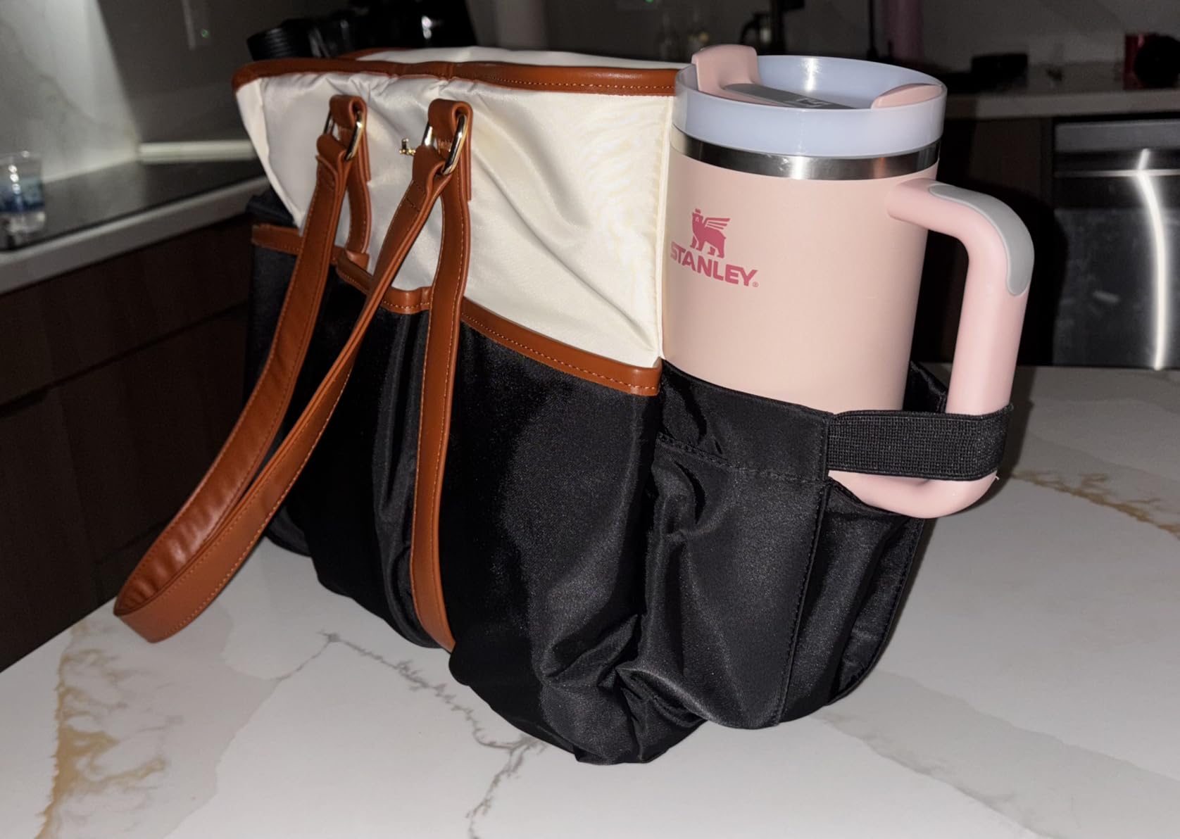LOVEVOOK Laptop Tote Bag for Women Work, Teacher Tote Bag Nurse Bag With Large Cup Holder, Utility Professional Computer Bag For Work/Travel/College/Daily, Large Purse Handbag With Multi Pockets customer photo 1
