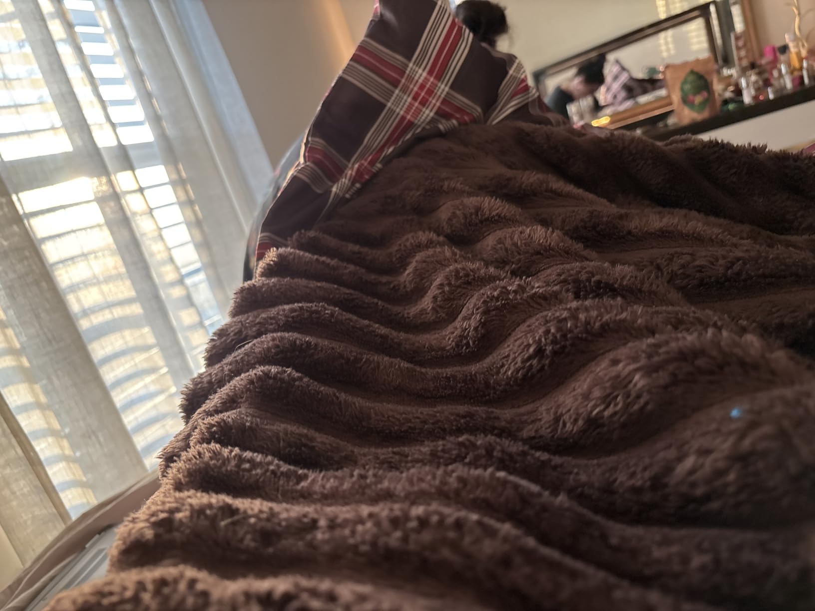 Exclusivo Mezcla Striped Fleece Throw Blanket for Couch, Sofa, Bed, 50