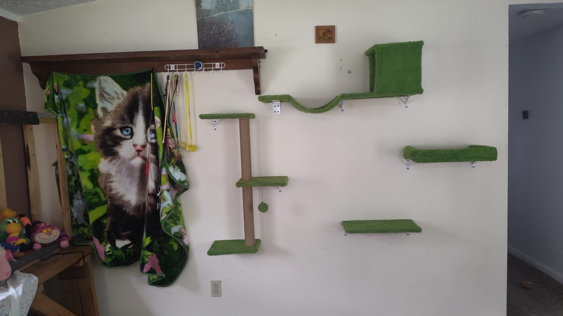 FUKUMARU Cat Wall Shelves, 4 in 1 Set, Grey customer photo 2