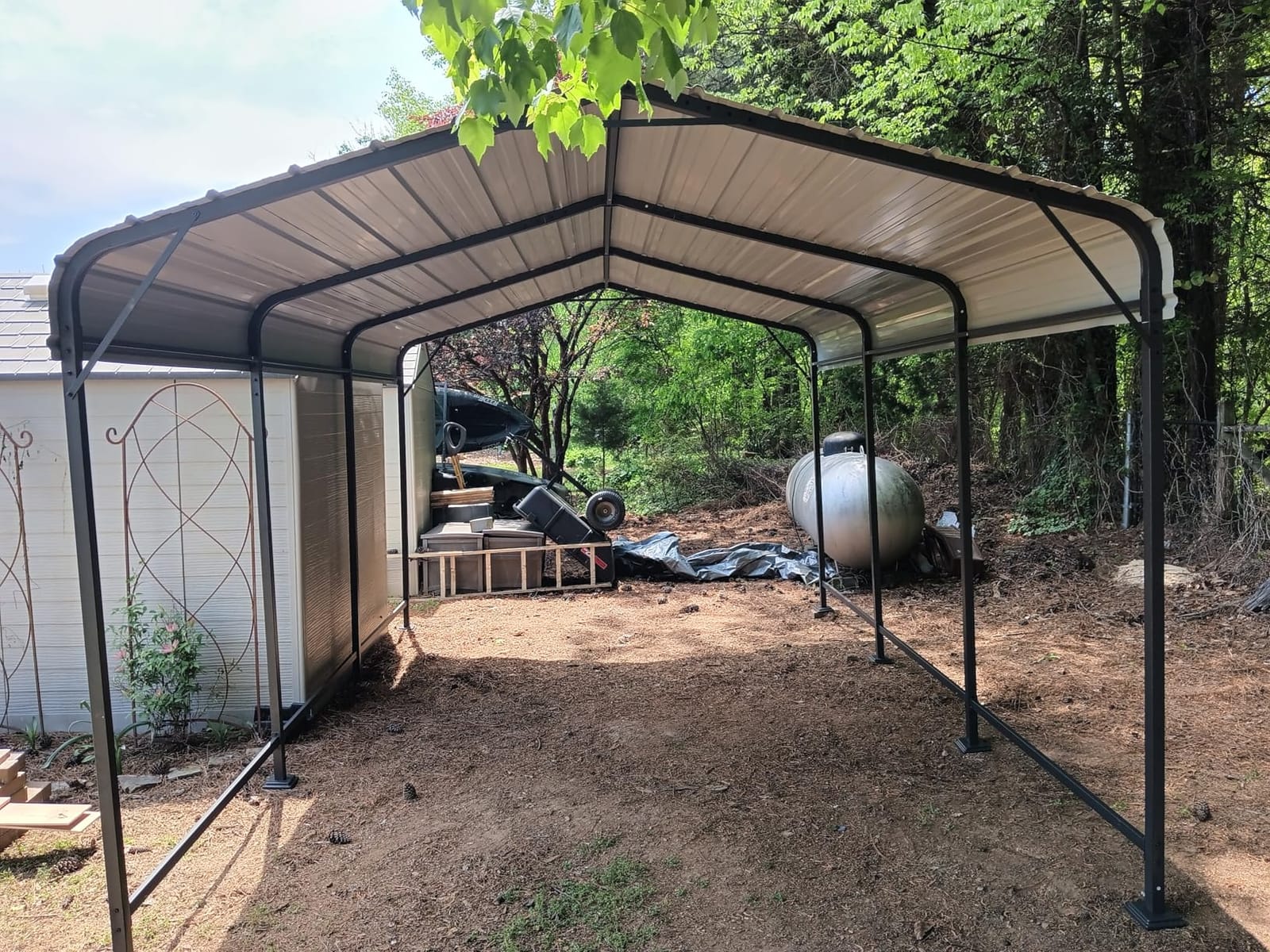 AirWire 10x15 FT Metal Carport Canopy with Reinforced Base customer photo 1