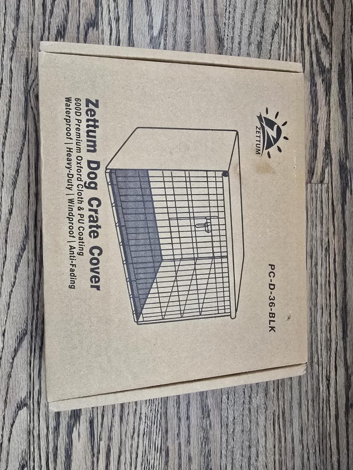 Zettum Dog Crate Cover 48 Inch - 600D Kennel Crate Covers for Dog Cage Waterproof & Heavy Duty, Small Dog Cage Cover Universal Fit for Most Wire Pet Crates - 48 x 31 x 31 Inch (Cover Only) customer photo 1