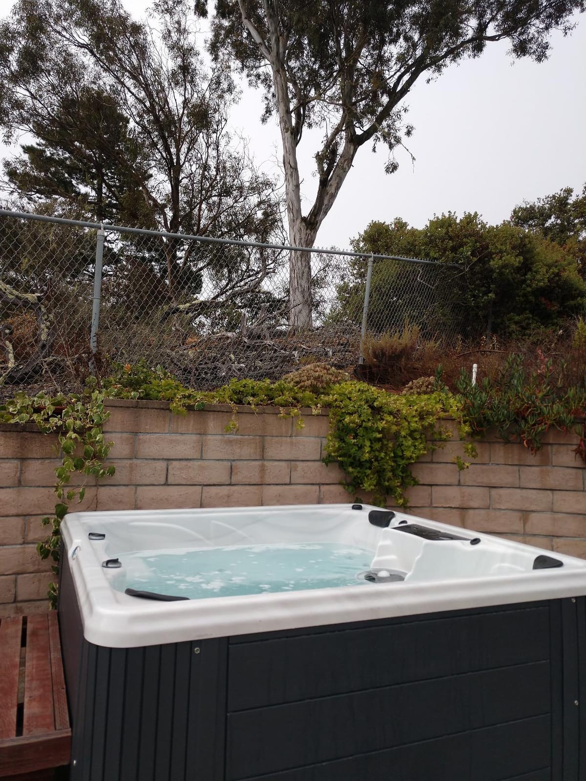 Destination Outdoor Hot Tub, 6-Person 59-Jet 80-Port 4-Pump Non-Lounger Spa with Waterfall Arch and Bluetooth Stereo by Aqualife by Strong Spas, Grey customer photo 2