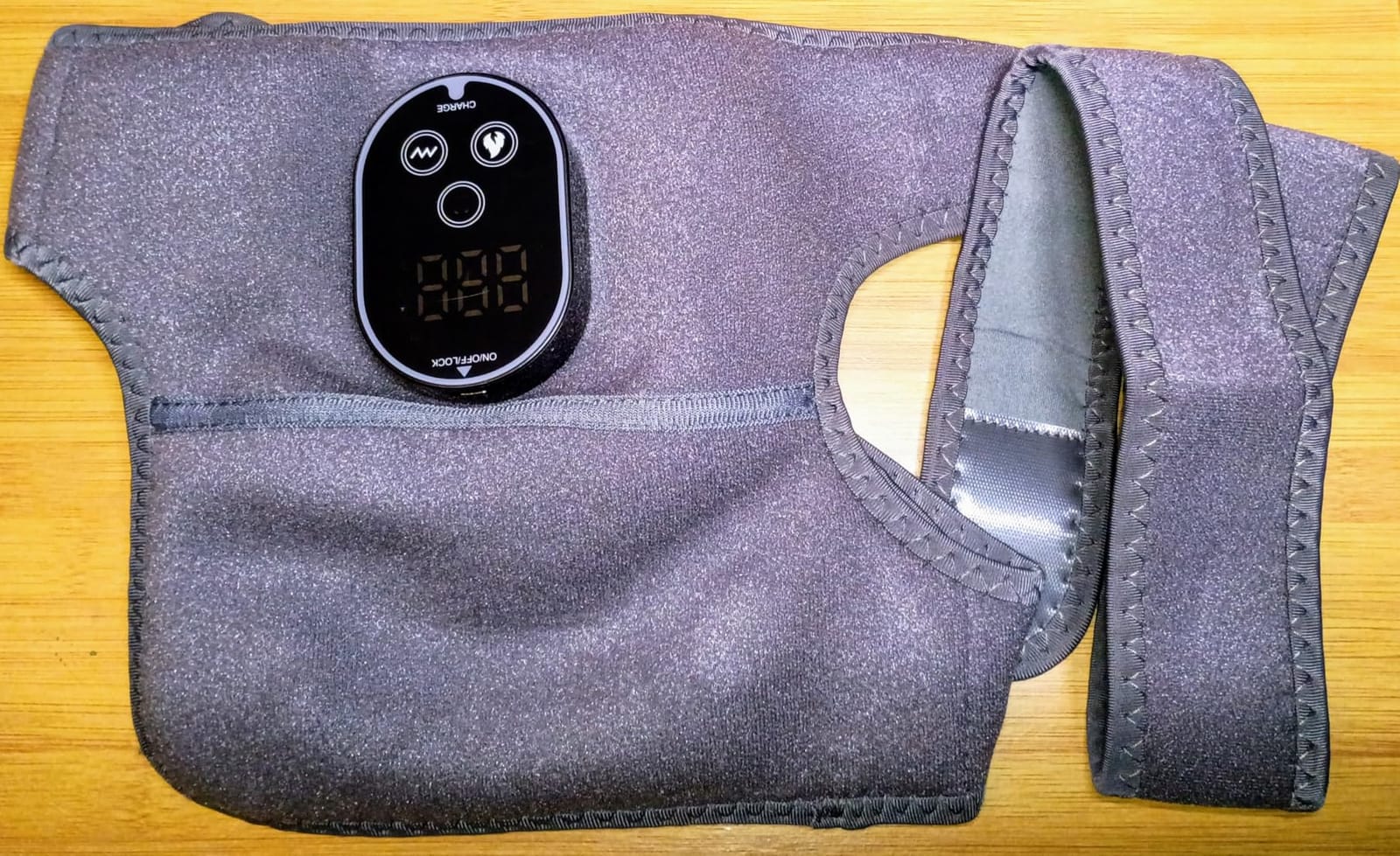 Cordless Heated Knee Massager with Vibration, FSA Eligible HSA, Heated Knee Brace Wrap Heating Shoulder Brace Support Wrap for Knee Elbow, Heating Pad with 6 Heating Levels, 3 Massage Modes&Timer customer photo 2