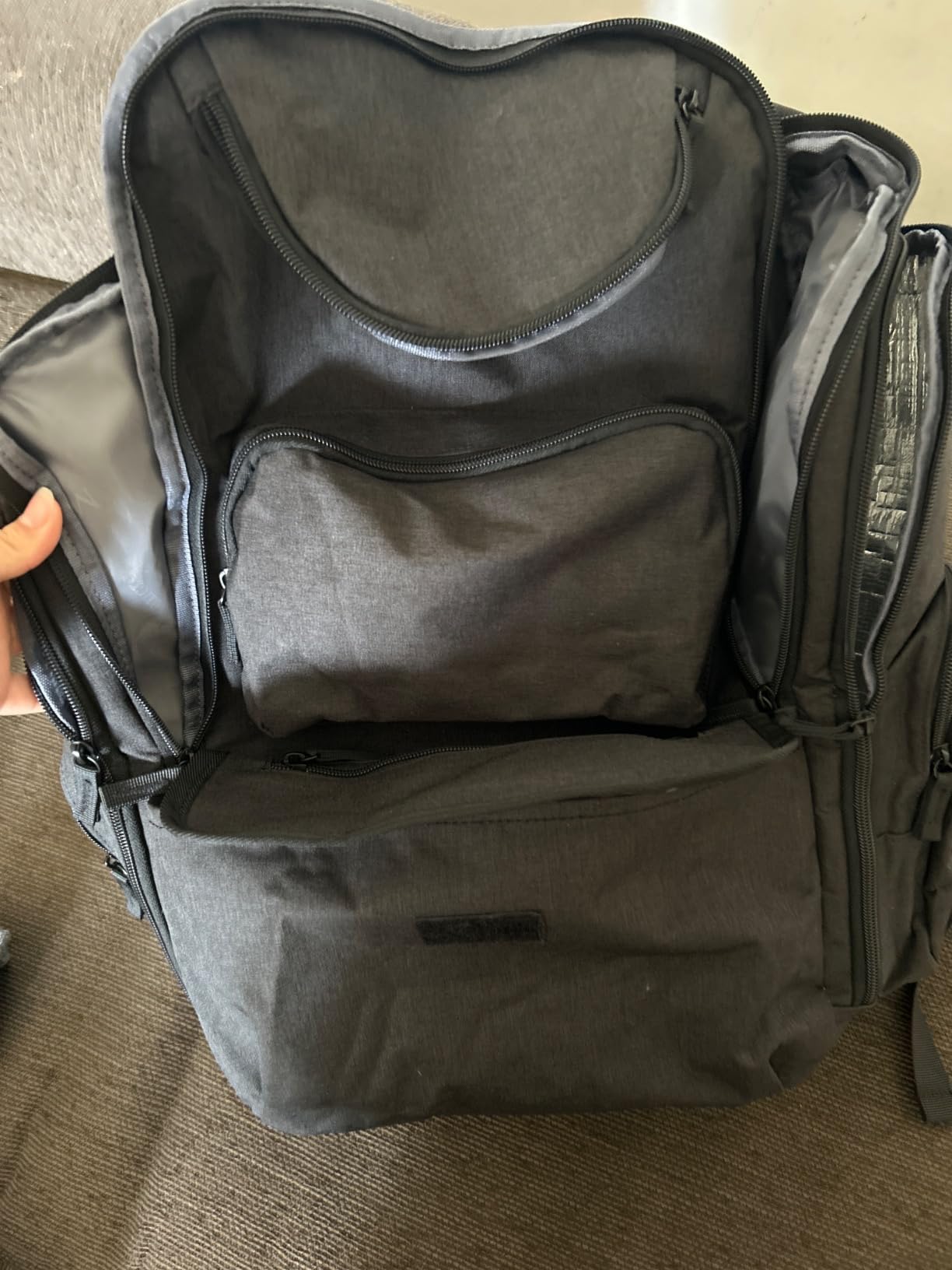 Mancro Diaper Bag Backpack, Extra Large Capacity Black Baby Diaper Backpack customer photo 2