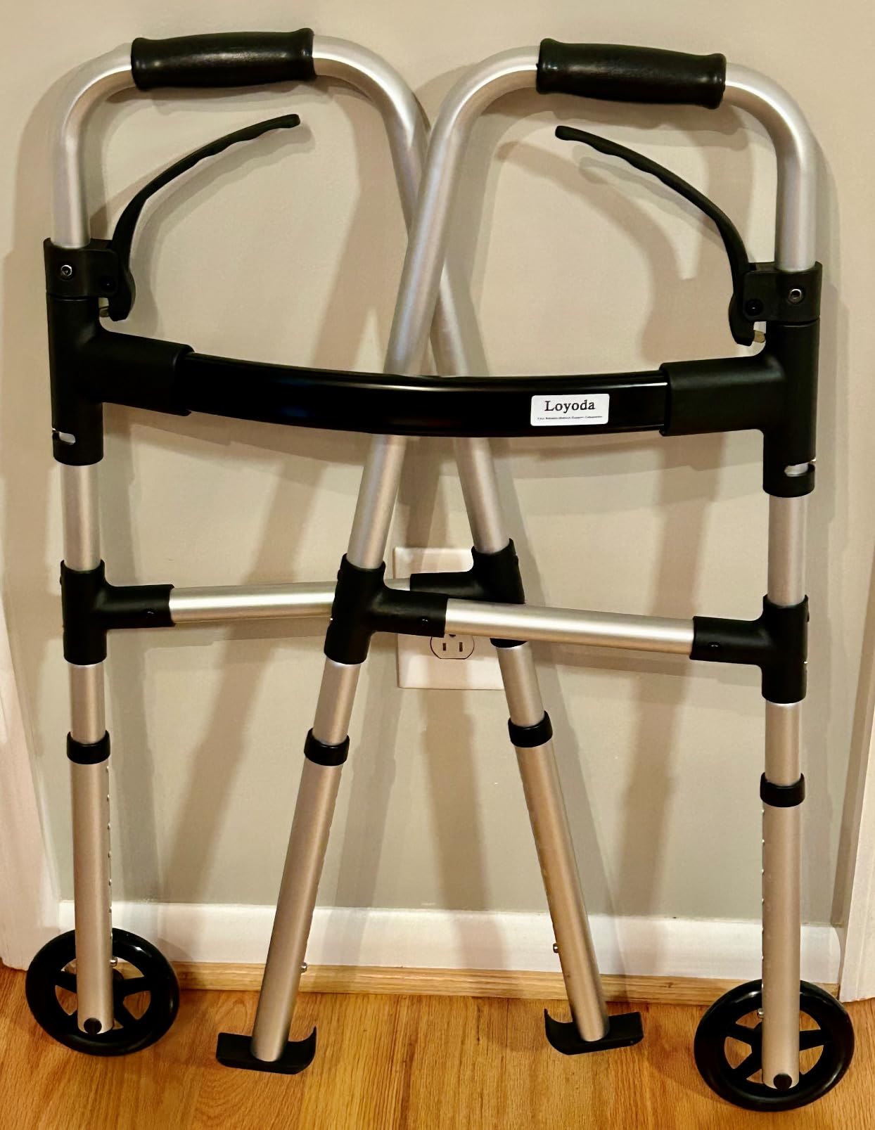 Loyoda Folding Walker with 2 Skis and 5