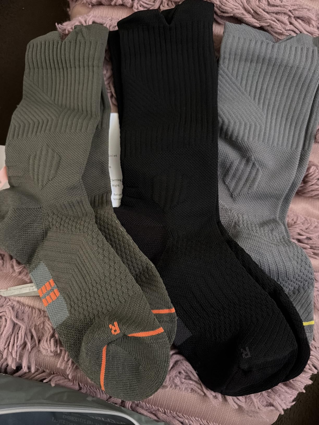 Juclise Compression Running Crew Socks, Bamboo Viscose Lightweight Cushion customer photo 2