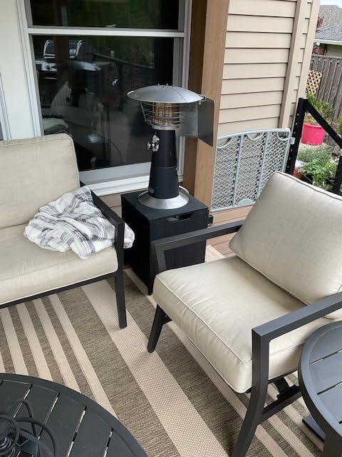 Cuisinart Portable Tabletop Patio Heater, 11,000 BTU Outdoor Propane Heater with Safety Tilt Switch and Adjustable Heat, Burner Screen Guard, 30 sq. Foot Heat Range, Red customer photo 2
