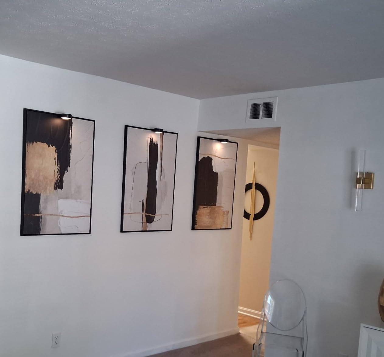 Large Framed Modern Luxury Wall Art for Living Room, 3 Piece 24x36 In customer photo 1