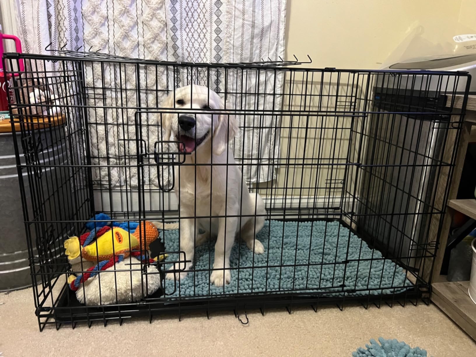 Yaheetech 42inch Double Door Dog Crate w/Divider, Collapsible Metal Kennel customer photo 1
