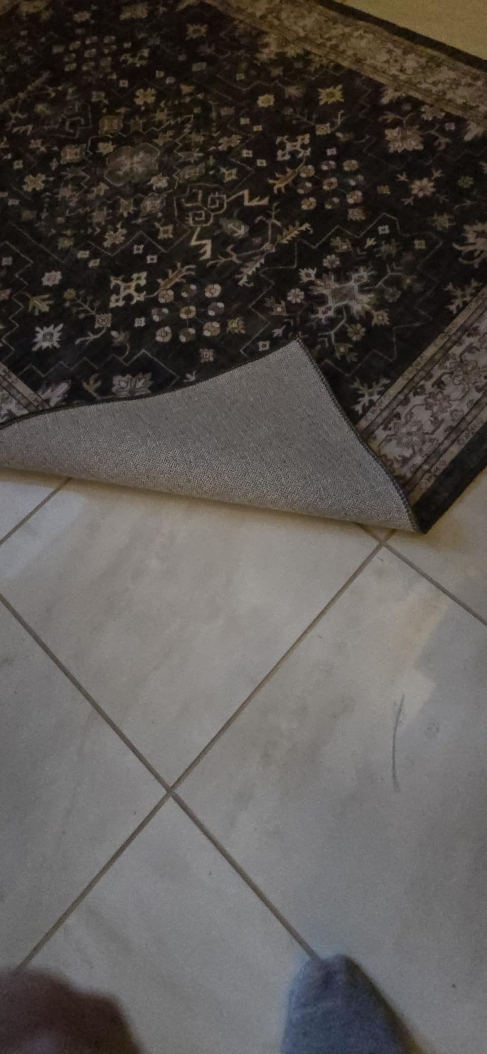 Black Boho Rug for Living Room 9x12 - Washable Dining Room Rugs for Under Table, Vintage Soft Low Pile Carpet for Bedroom, Non-Slip Farmhouse Bohemian Large Tumble Rug for High Traffic Area customer photo 1