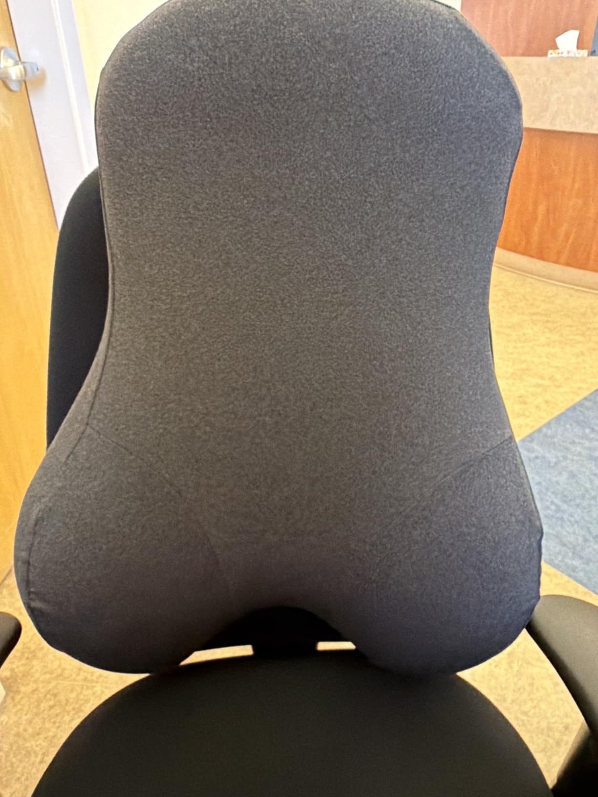 Teemour Lumbar Support Pillow for Car Seat, Memory Foam Back Support Pillow with Adjustable Straps, Medium Soft Car Back Cushion for Driving, Truck, SUV, Office Chair, Black customer photo 1