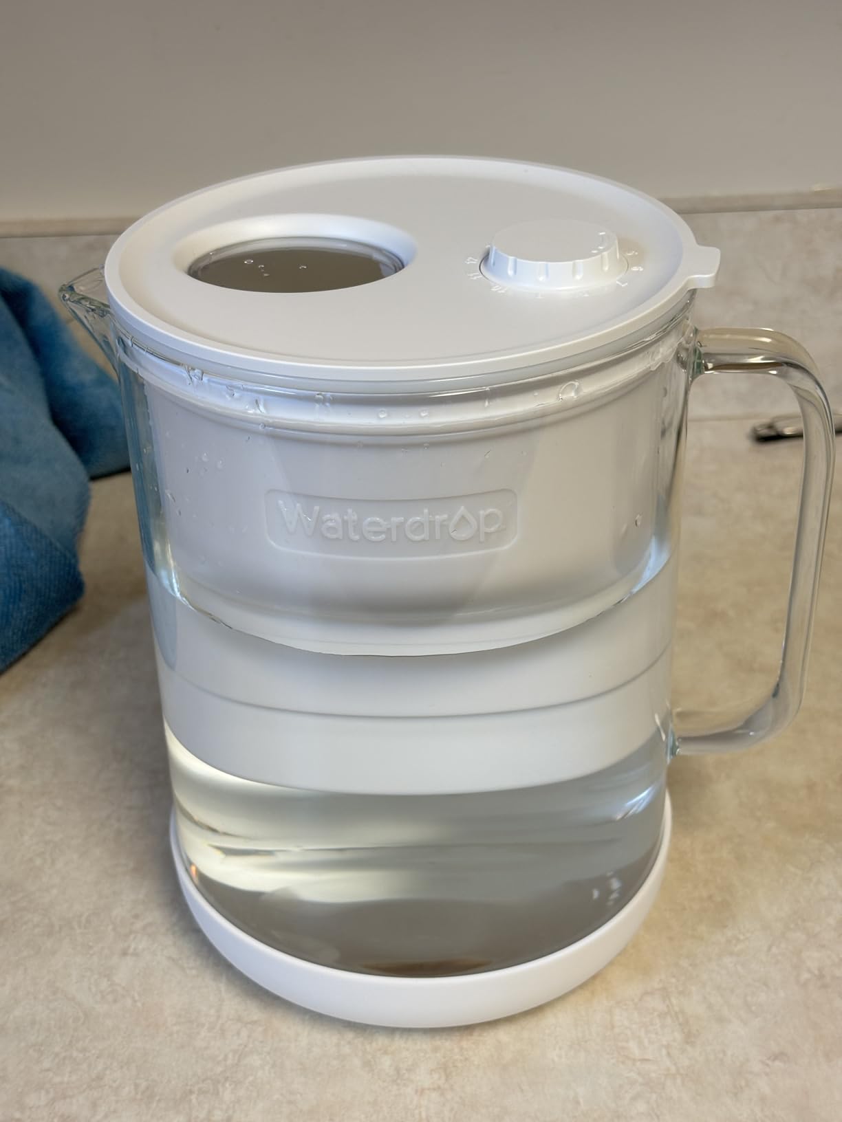 Waterdrop PT-72W Glass Water Filter Pitcher, 7-Cup, Eco-Friendly, White customer photo 2