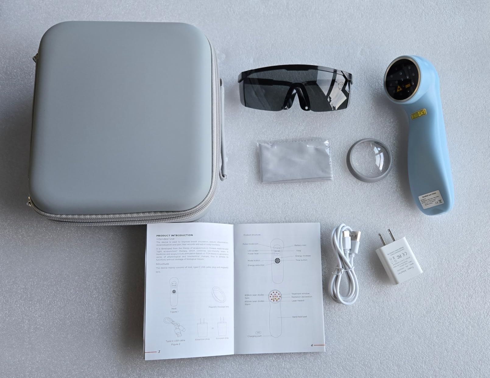 5000mAh 5 * 808nm & 10 * 650nm LLLT Cold Laser Therapy Device for Human/Vet customer photo 2