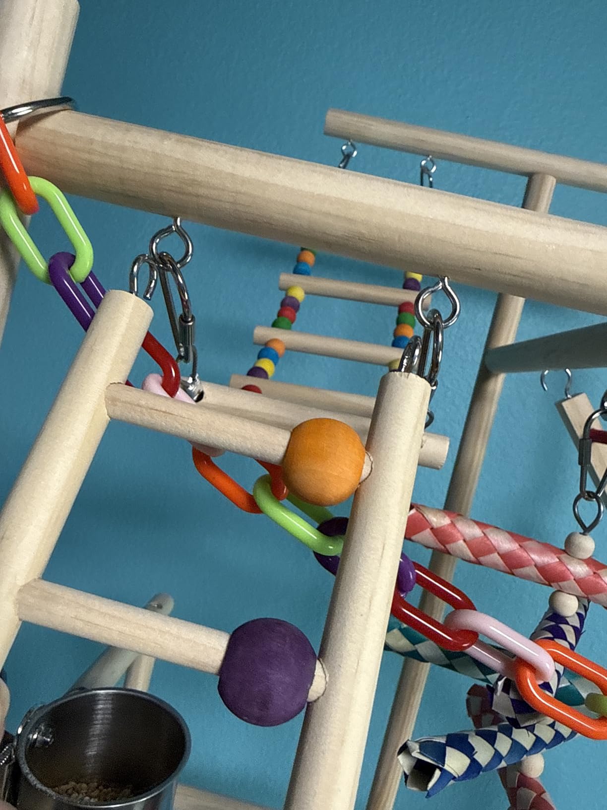 Parrot Playground Large 4 Layers - Small Bird Playground Parakeet Play Stand Bird Gym Parrots playpen Play Playstand Parrot Tree for Cockatiel Lovebirds Conure Cockatoos Finch Budgies customer photo 2
