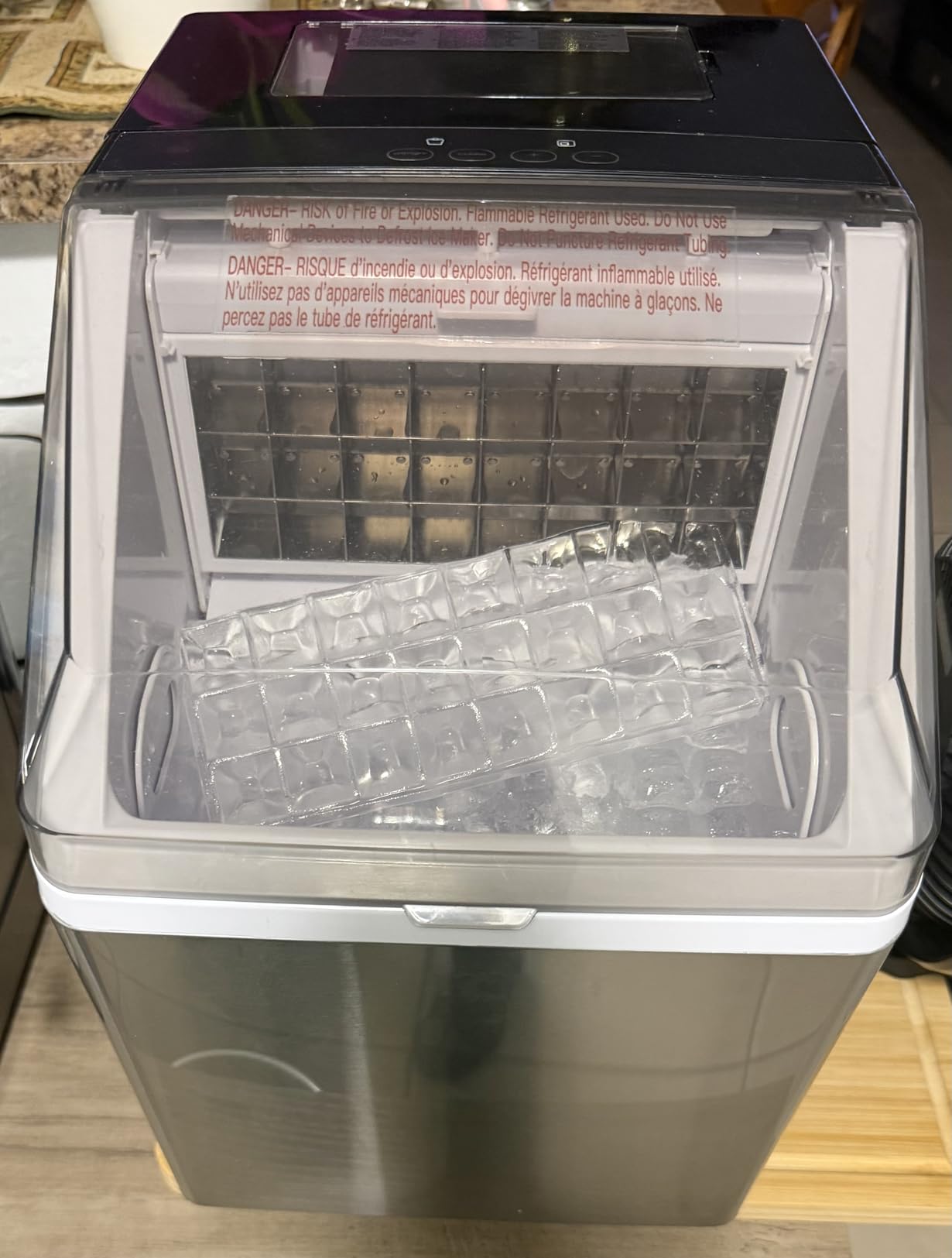 Silonn Ice Makers Countertop, 44lbs Per Day, 2 Ways to Add Water, Auto Self-Cleaning, Stainless Steel Ice Machine for Home Office Bar Party customer photo 1
