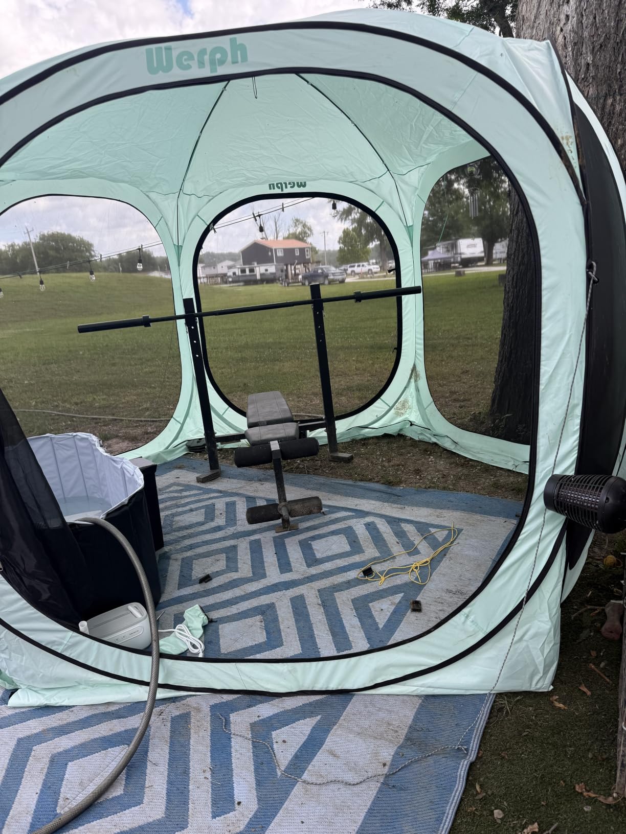 Werph 12x12 Pop Up Screen Tent, Mosquito Net Gazebo, UV Resistant, Beige customer photo 2