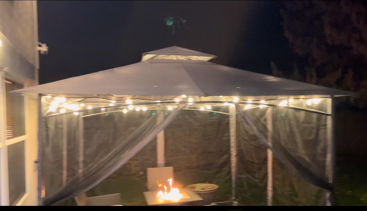 ABCCANOPY Gazebos for Patios 10x12 with Mosquito Netting, Khaki customer photo 1