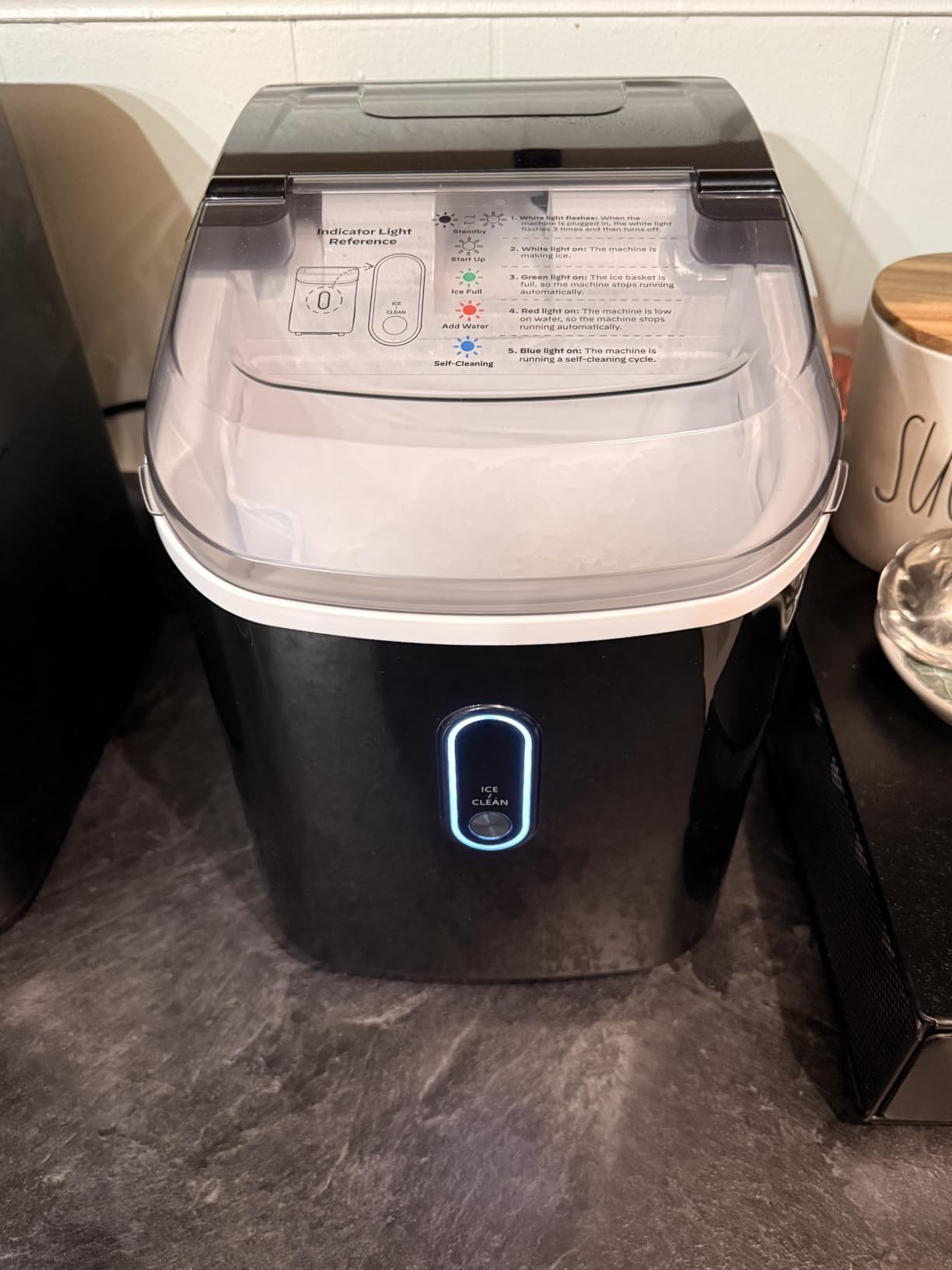 Silonn Nugget Ice Maker Countertop, Pellet Ice Machine with Self-Cleaning Function, Sonic Ice Maker Produces 36lbs of Chewable Ice in 24 Hours, Ideal for Home Kitchen and Office (Stainless Steel) customer photo 2