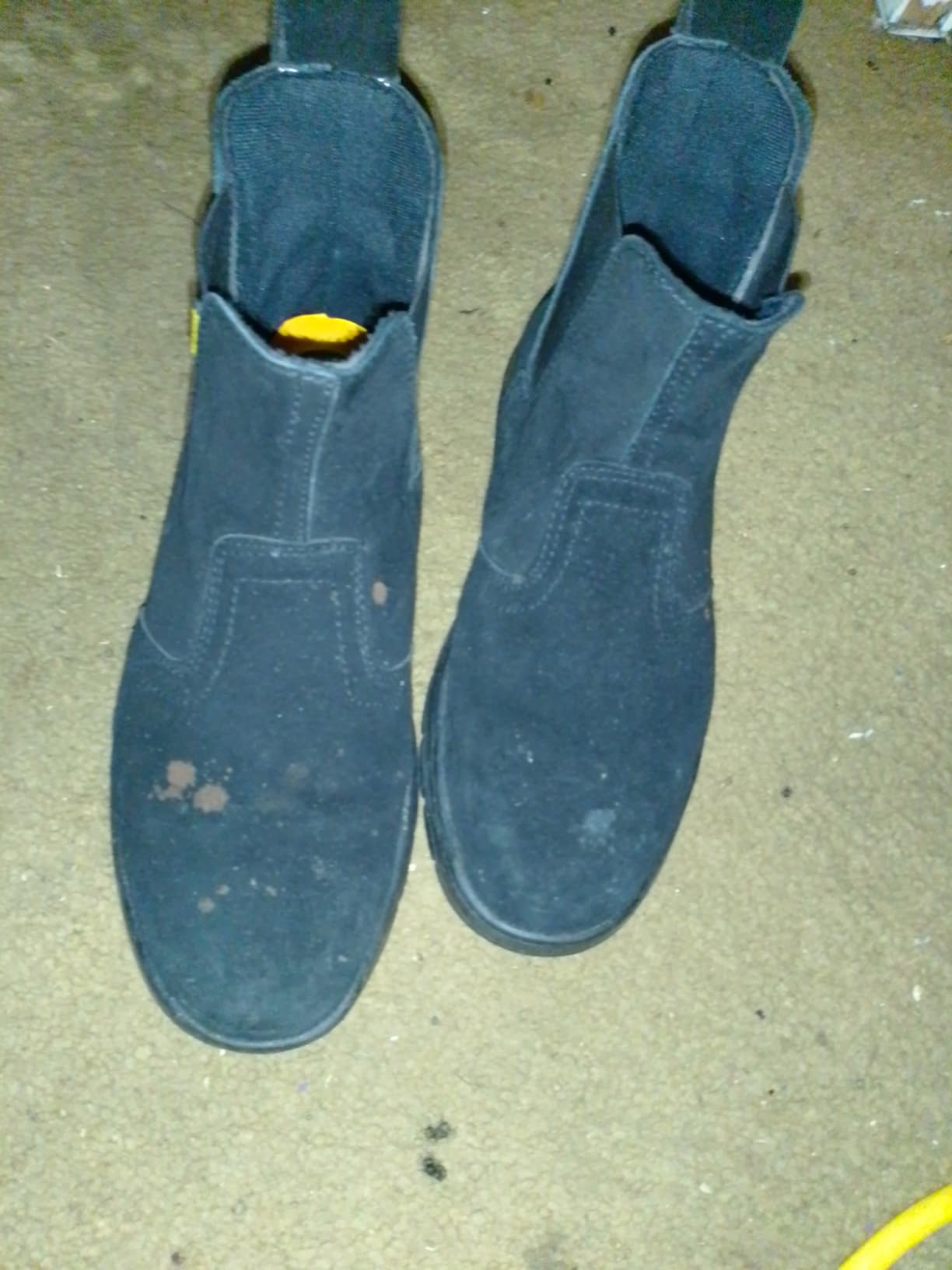 Steel Toe Work Boots for Men Slip-on Welding Work Shoes customer photo 2