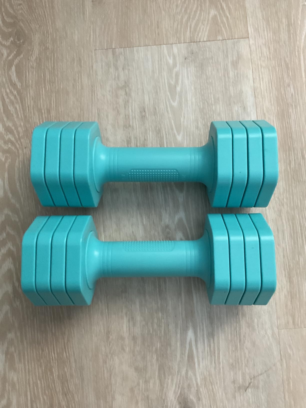 EQUIPRO Adjustable Dumbbell Set, 4 in 1 Free Weights Dumbbells Set for Women, Weights for Women at Home, 2lb 3lb 4lb 5lb with TPU Soft Rubber Handle for Home Gym Exercise Training customer photo 2