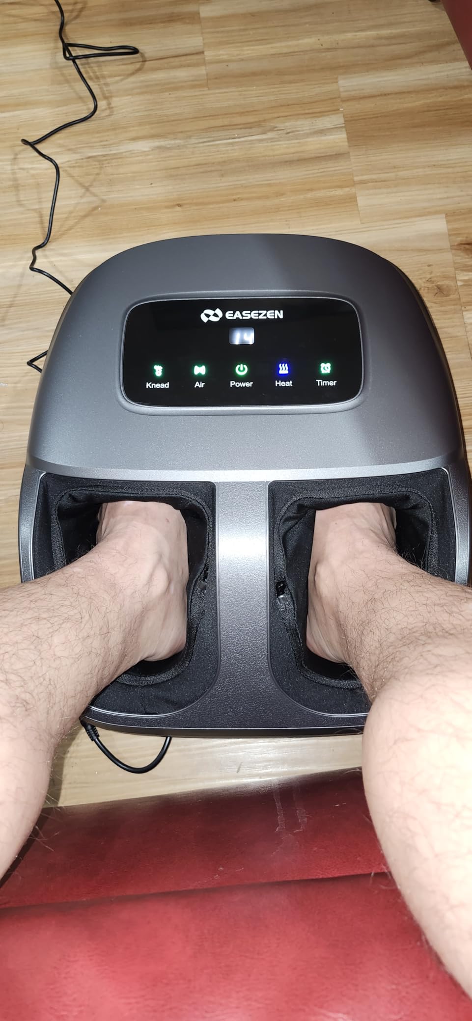EaseZen Shiatsu Foot Massager Machine with Heat & Remote, 2026 Upgraded Deep Kneading, for Plantar Fasciitis, Neuropathy, FSA Eligible, Birthday Gifts for Women Mom Men Dad, Up to Foot Size 14 customer photo 1