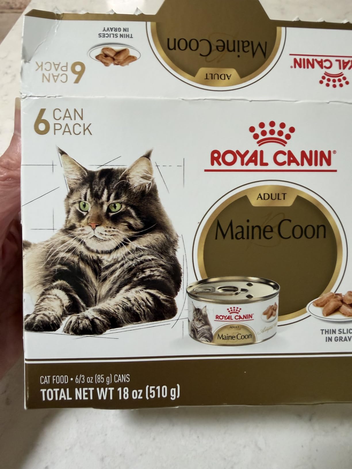 Royal Canin Feline Breed Nutrition Maine Coon Adult Thin Slices in Gravy Cat Food, 3 oz (Pack of 6) customer photo 1