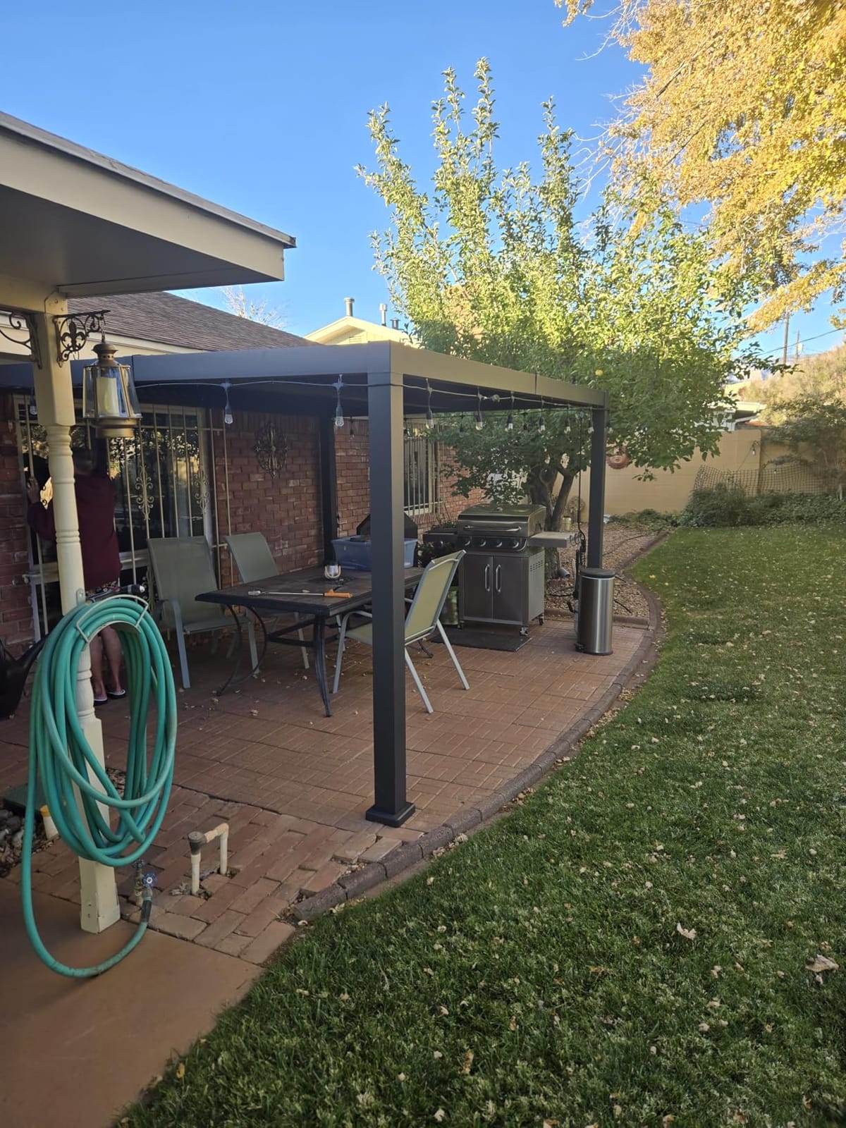 10'x 20' Patio Louvered Pergola Aluminum Black Hardtop Gazebo customer photo 1