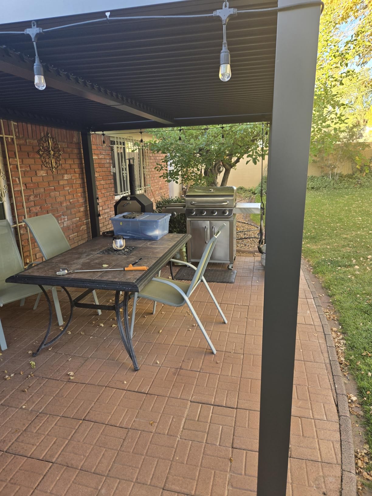 10'x 13' Patio Louvered Pergola Aluminum Black Hardtop Gazebo customer photo 1