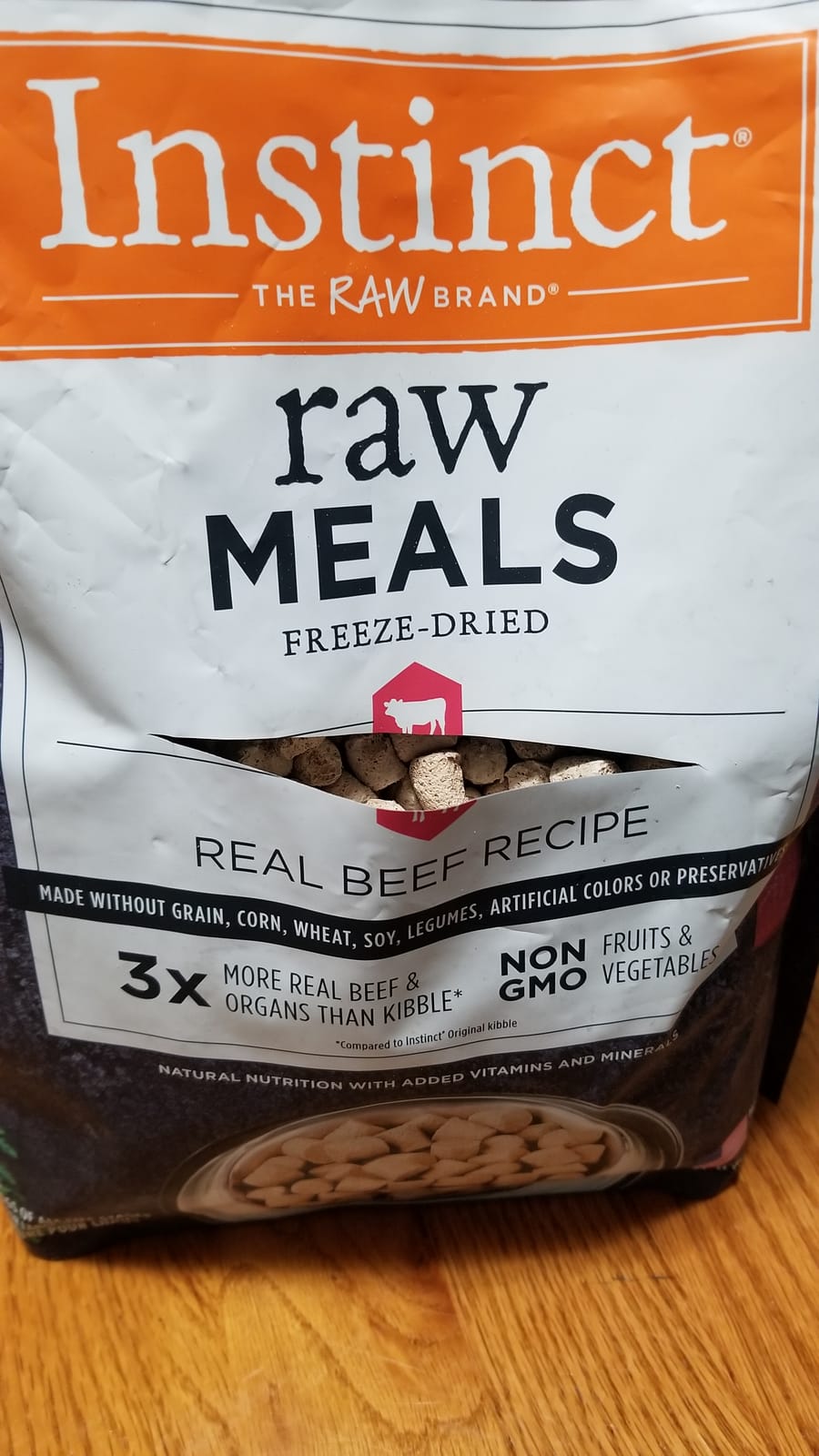 Instinct Freeze Dried Meals, Natural Dog Food, Grass-Fed Beef, 14 oz. Bag customer photo 2