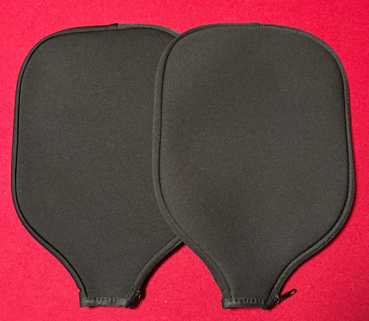 2 Pcs Pickleball Paddle Covers, Universal Case Size - 8.6 x 12.2 inches Zippered Racket Sleeve, Durable Neoprene Paddle Cover, Paddle Storage Bag for Most USAPA Standard (Black) (Black) customer photo 1