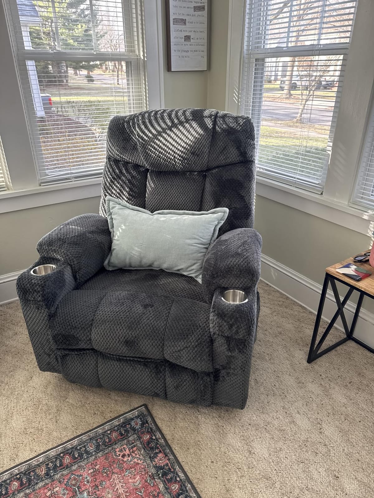 CDCASA Oversized Dual Motor Lay Flat Power Lift Recliner Chair, Grey customer photo 1