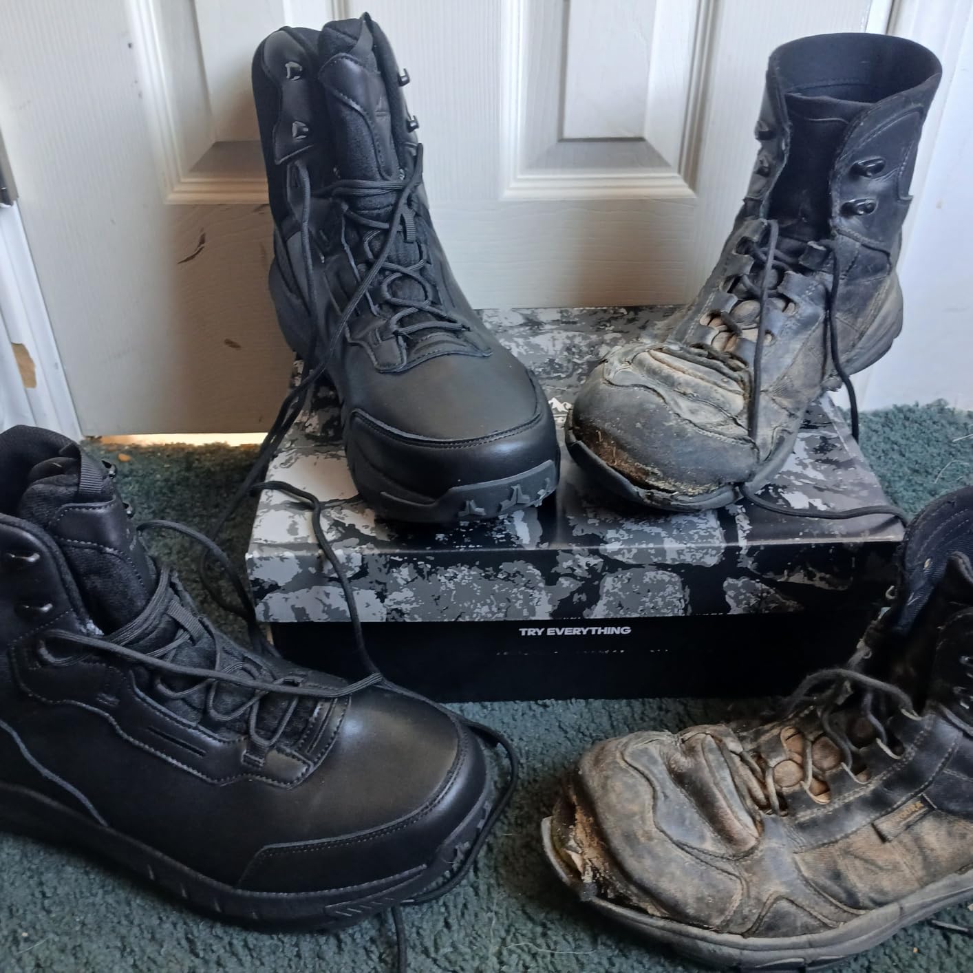NORTIV 8 Men's Waterproof Tactical Work Boots Leather customer photo 1