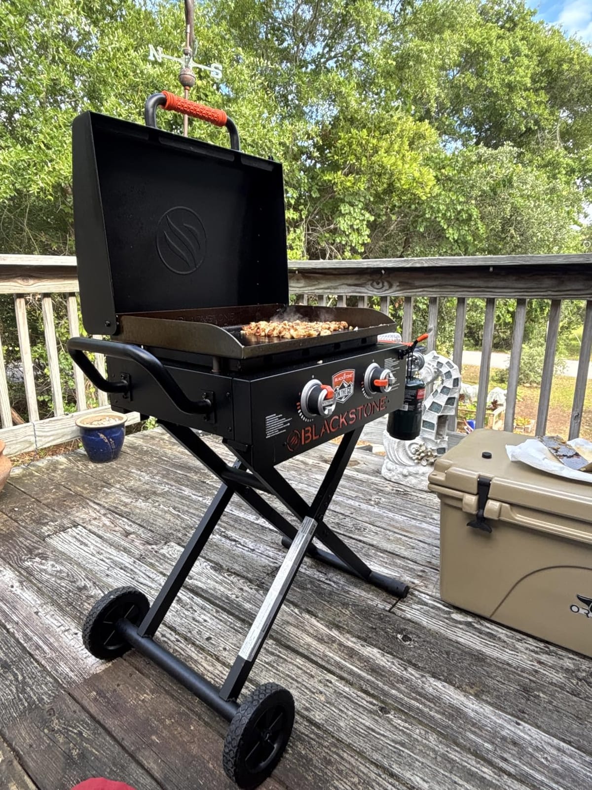 Blackstone 22 Inch Griddle - Portable Blackstone Omnivore Grill with Flexfold Legs, Includes Accessories, Seasoning, and Griddle Gloves customer photo 1