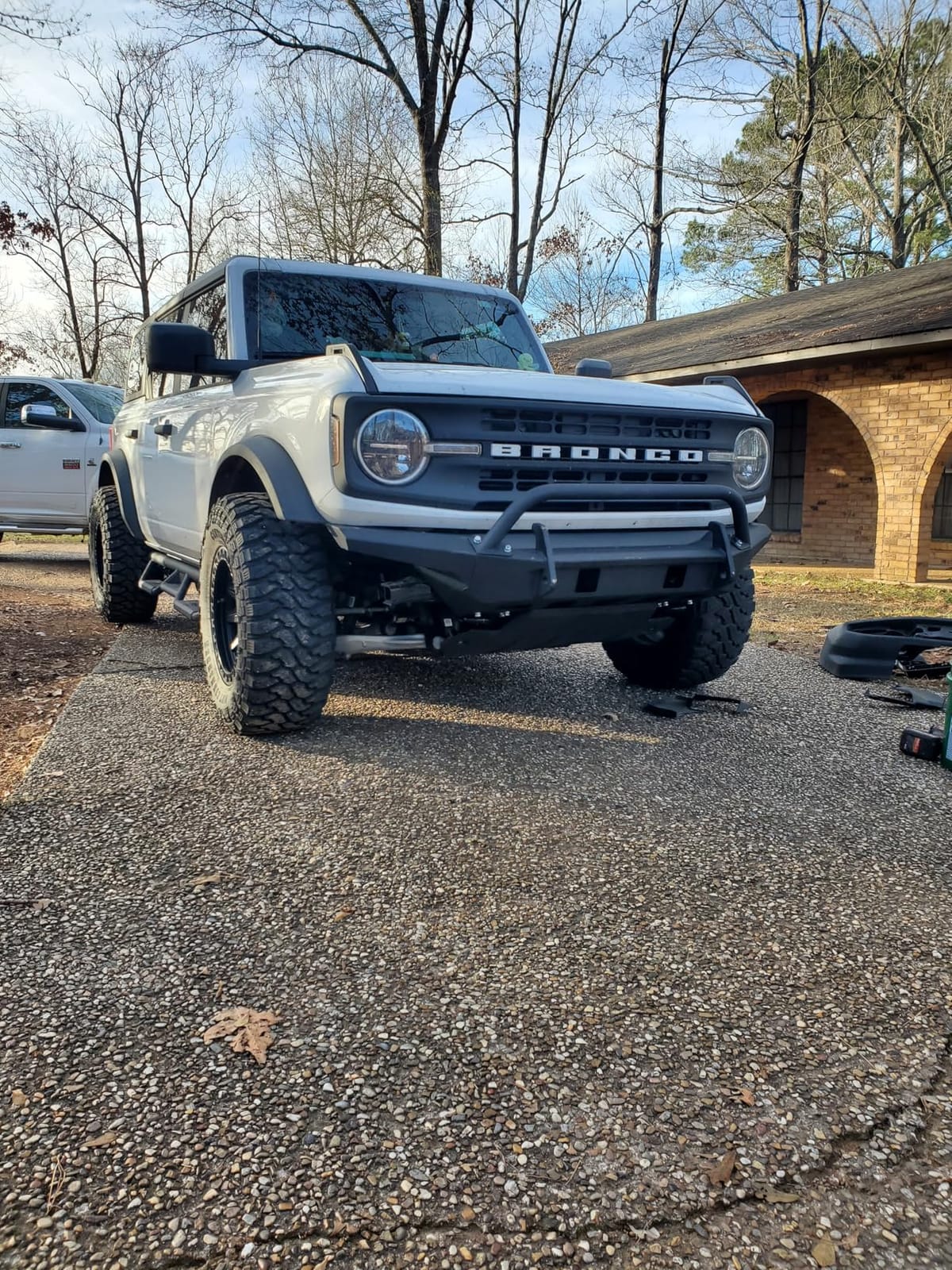 KUAFU Front Bumper Compatible with 2021-2024 Ford Bronco W/Bull Bar Winch customer photo 1