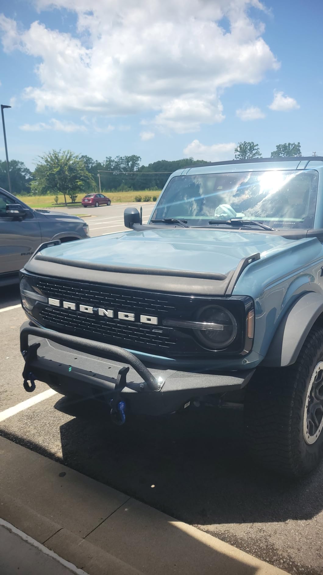 KUAFU Front Bumper Compatible with 2021-2024 Ford Bronco W/Bull Bar Winch customer photo 2