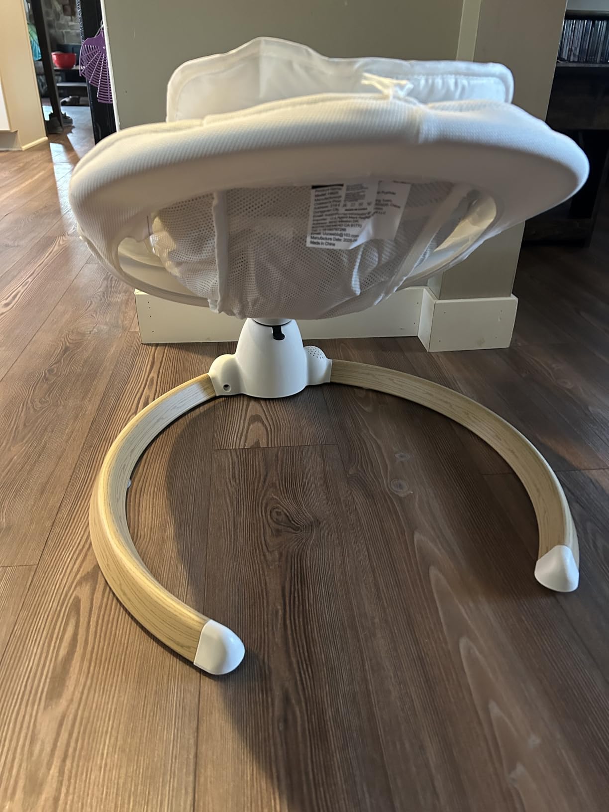 Uuoeebb Baby Swing for Infants, Portable Electric Baby Swings with Bluetooth, 5 Swing Speed, 10 Melodies, 5-Point Harness, Remote Control & Touch Panel - Infant Swing for Indoor & Outdoor Use, Pink customer photo 1