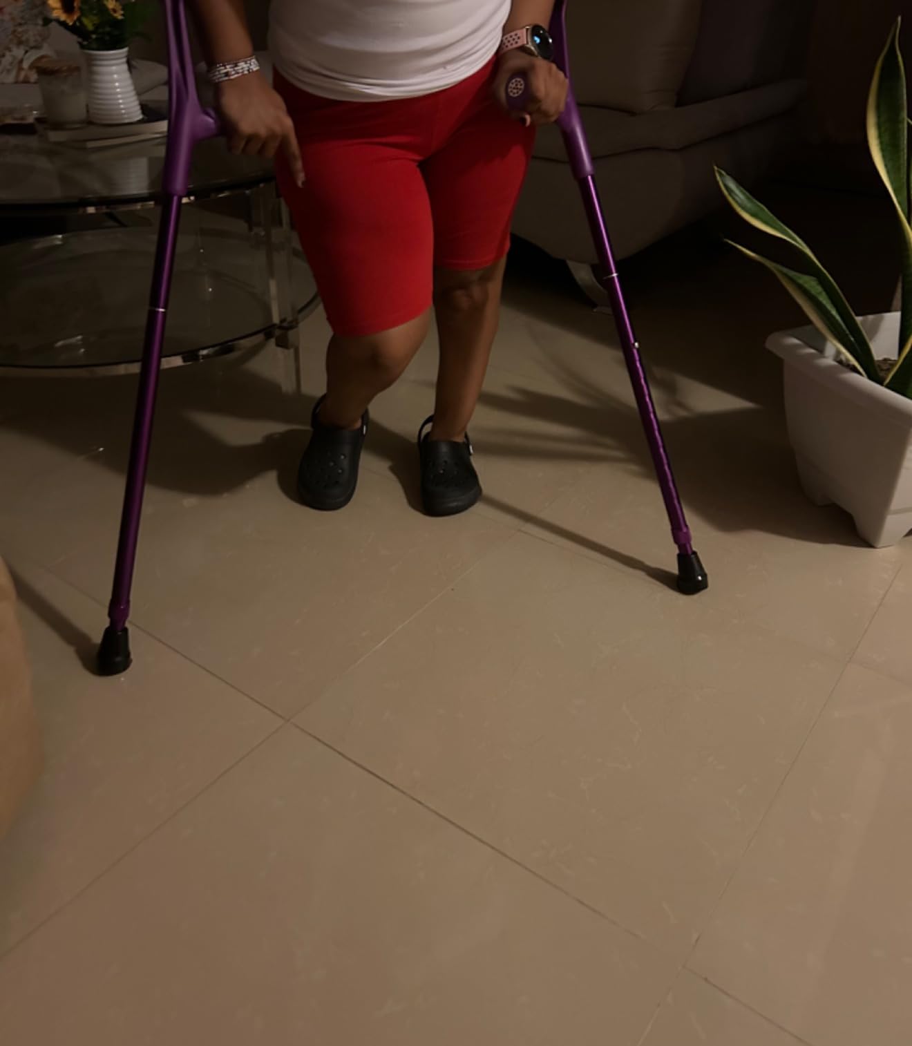 Forearm Crutches for Adults Have Elastic Crutches Padding for The Elbow+Hand Padding, Increases Walking Comfort customer photo 1