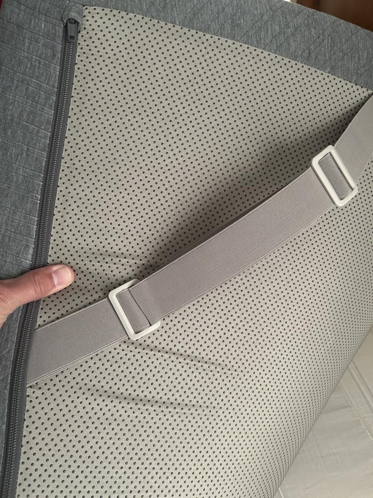 BDEUS 3 inch Extra Firm Memory Foam Mattress Topper Full Size for Big Guys, Supportive Mattress Pad for Back Pain Relief, Double Bed Foam Topper with with Senior Grey Cover, 54 × 75 Inch customer photo 1