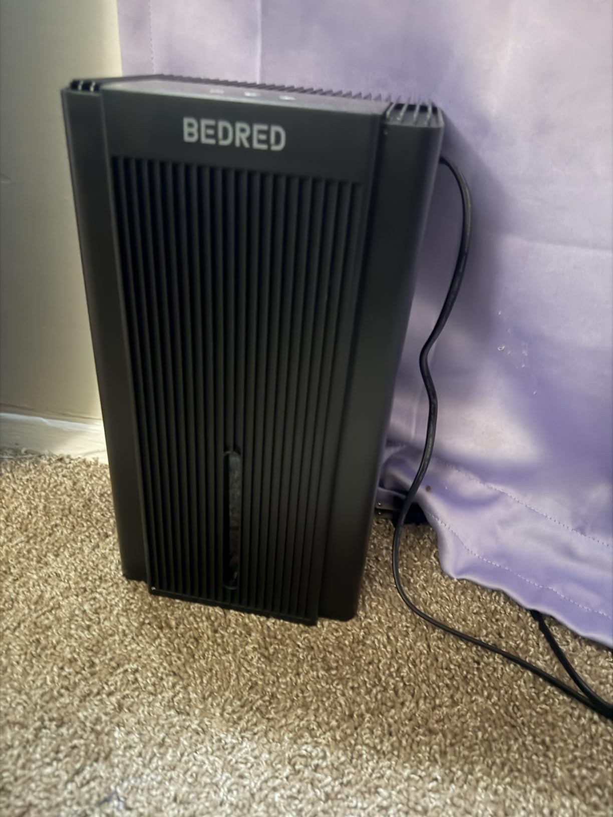 BEDRED Dehumidifier, 95OZ Dehumidifier for Home 1000 sq ft - Quiet with Auto Shut Off & Relaxing 7 Color Ambient Light, Ideal for Livingroom, Bedroom, Basement (Black) customer photo 2