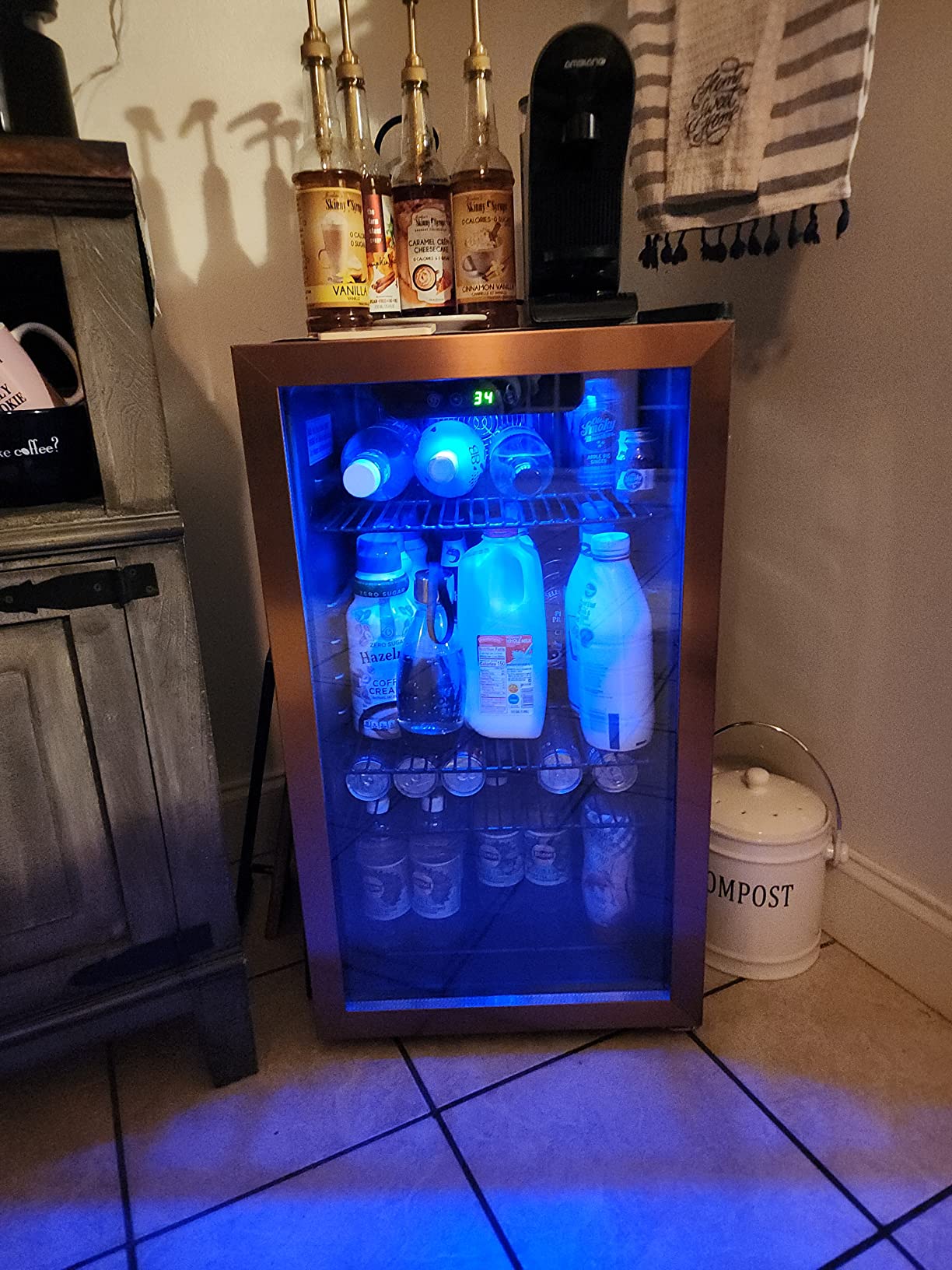 Antarctic Star 24 Inch Wine Fridge, 52 Bottle Wine Cooler Refrigerator. 39-64°F Dual Zone Wine Refrigerator Glass Door, Built in or Freestanding Under Counter Fridge for Home Bar Office customer photo 2