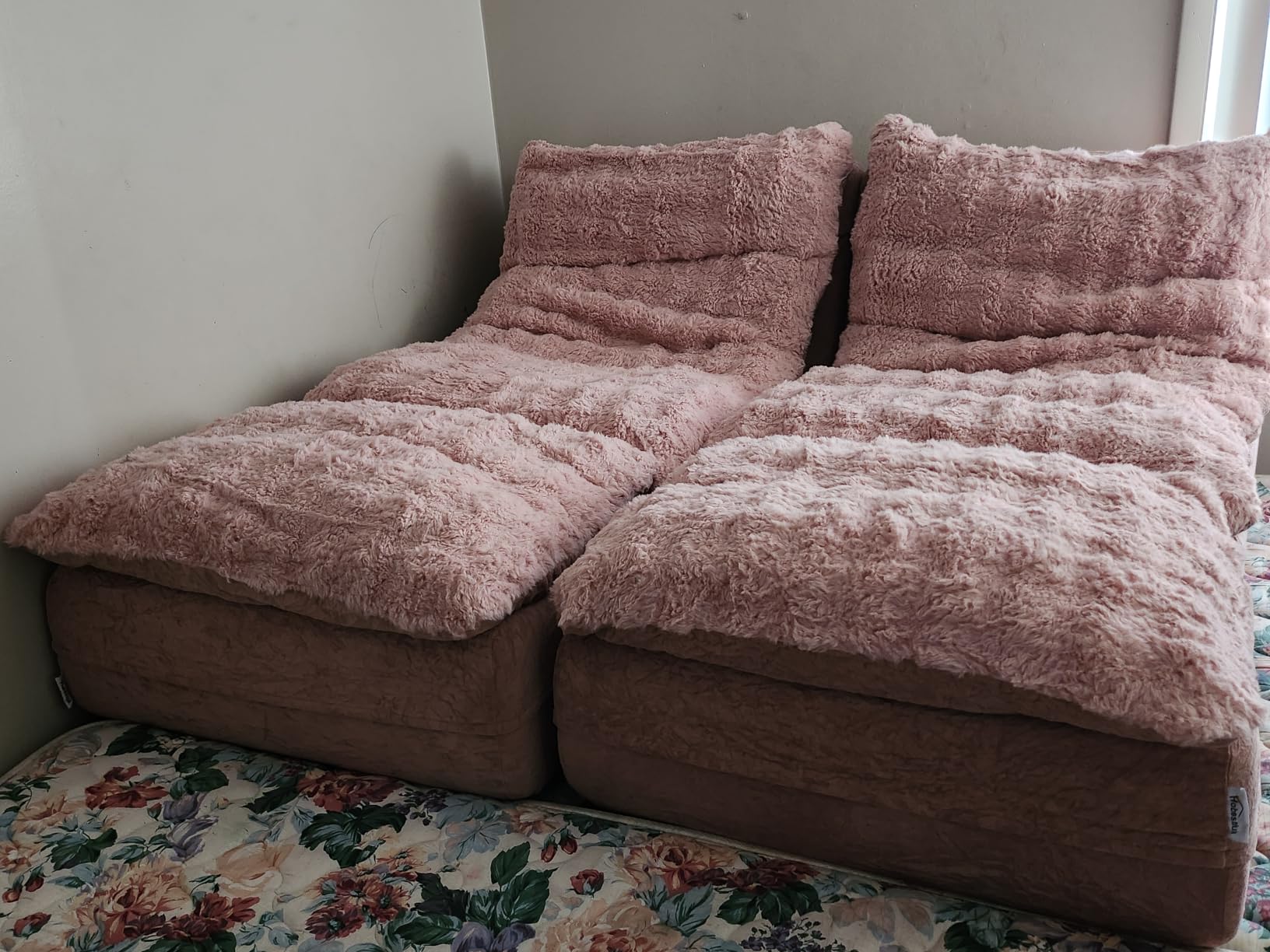 Hobestluk 2-Seater Foam Sofa with Pillows Comfy Couch for Small Spaces customer photo 2