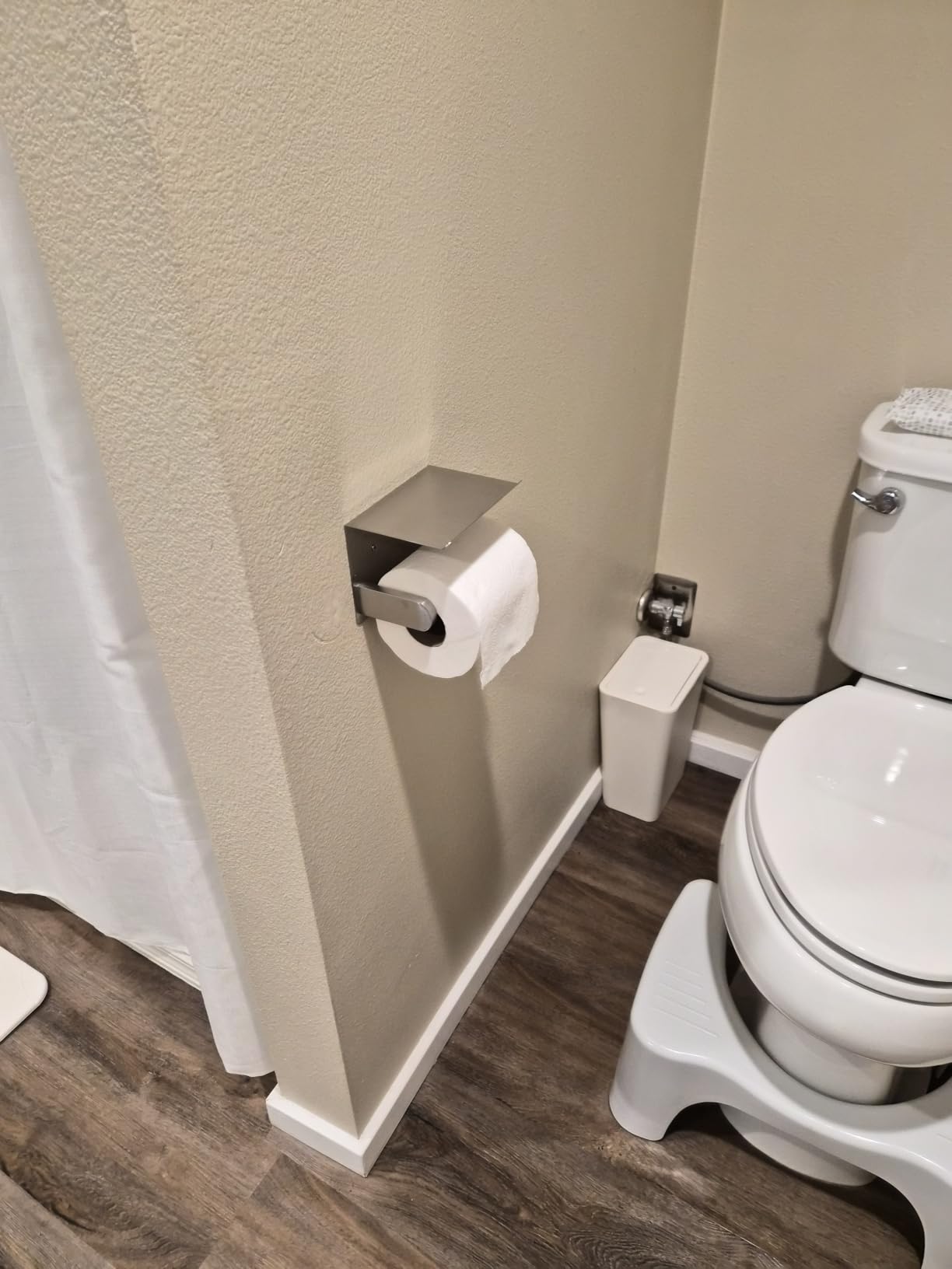 SetSail Toilet Paper Holder with Shelf, Matte Black customer photo 2