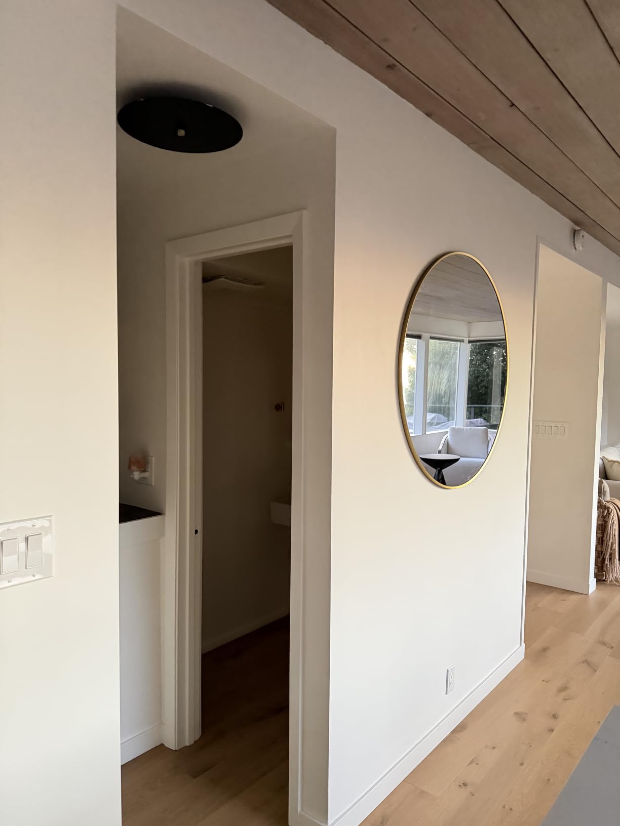 XRAMFY 40 Inch Round Mirror - Black Circle Mirrors for Bathroom, Entryway customer photo 1