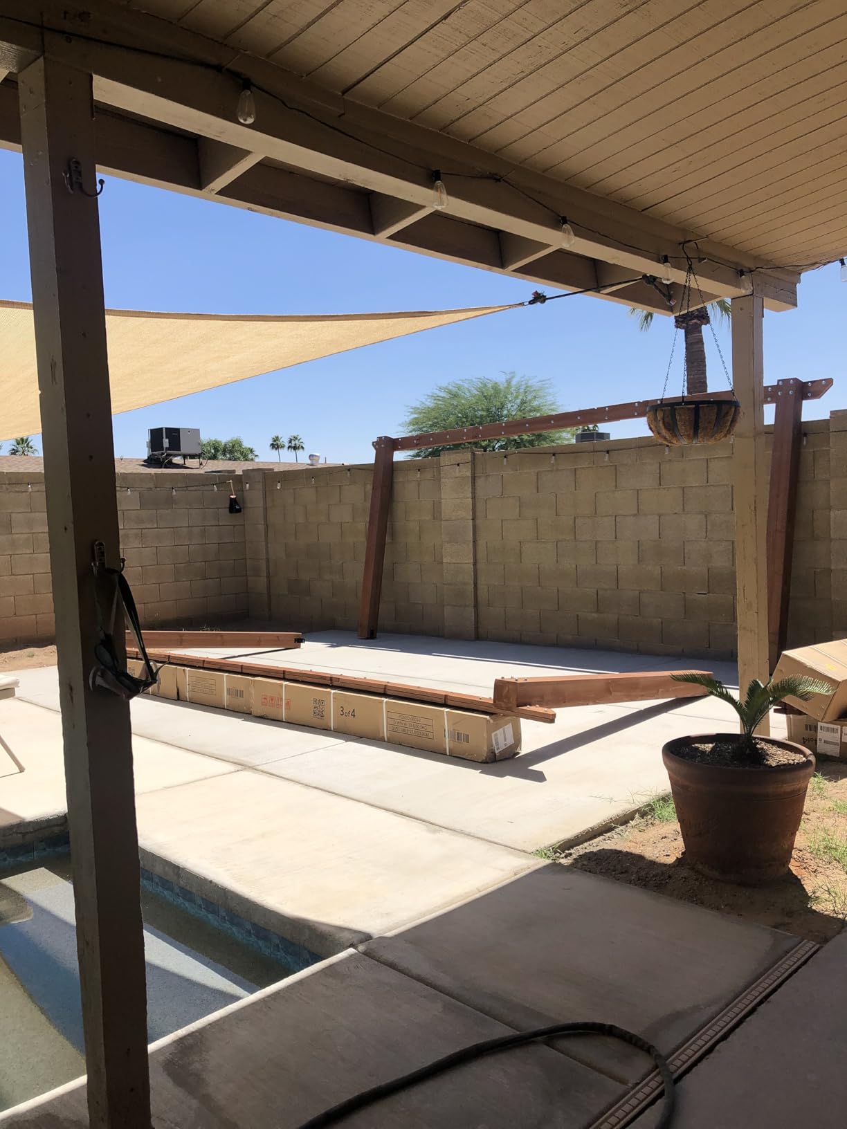 VEIKOU 12x16FT Wood Pergola, Patio Pergola with Solid Cedar Structure, Outdoor Backyard Gazebo with Unparalleled Flat Slatted Roof Trellis for Deck Grill Party Garden customer photo 1