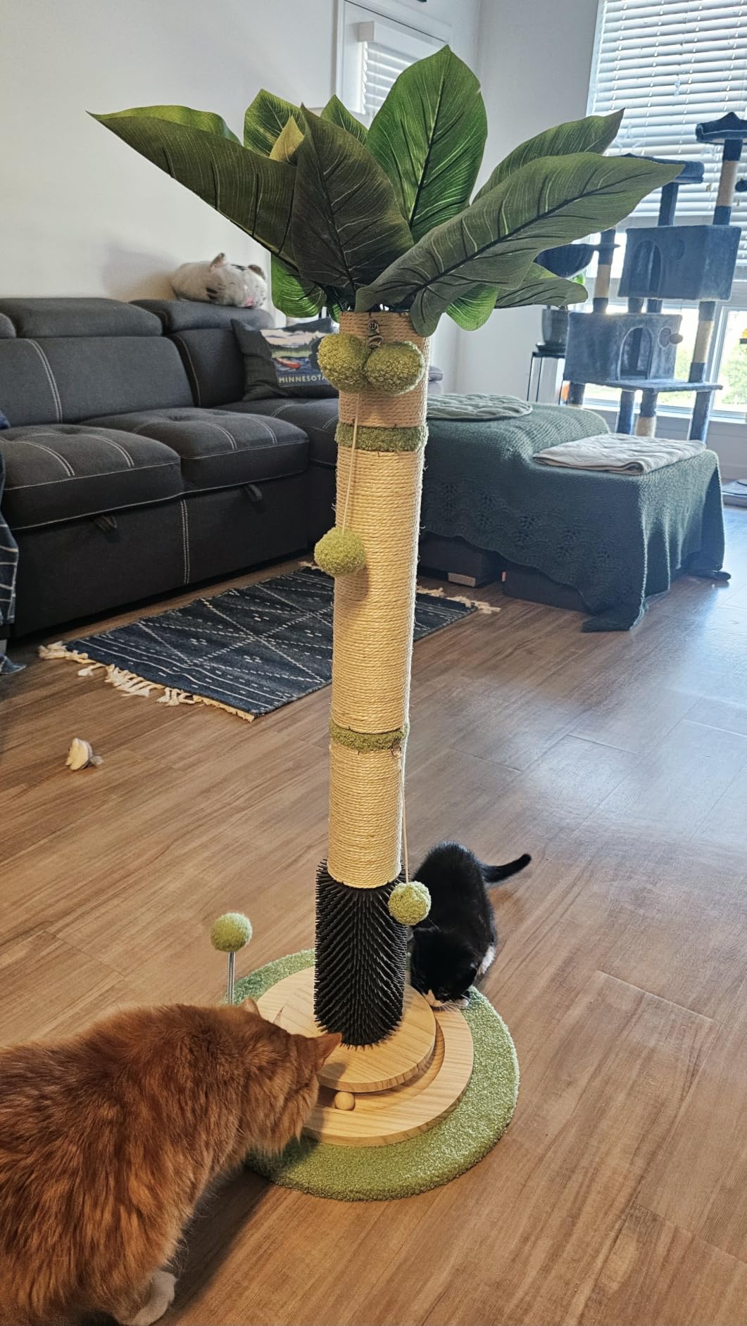 45'' Extra Tall Cat Scratching Post for Large,Heavy Duty Scratcher Tree customer photo 1