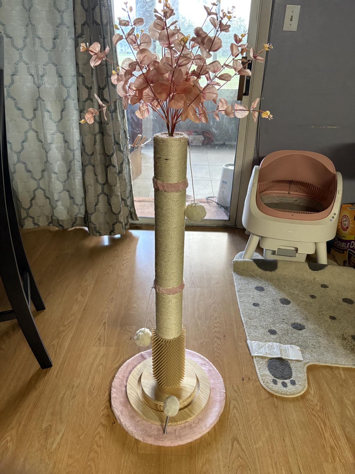 45'' Extra Tall Cat Scratching Post for Large,Heavy Duty Scratcher Tree customer photo 2