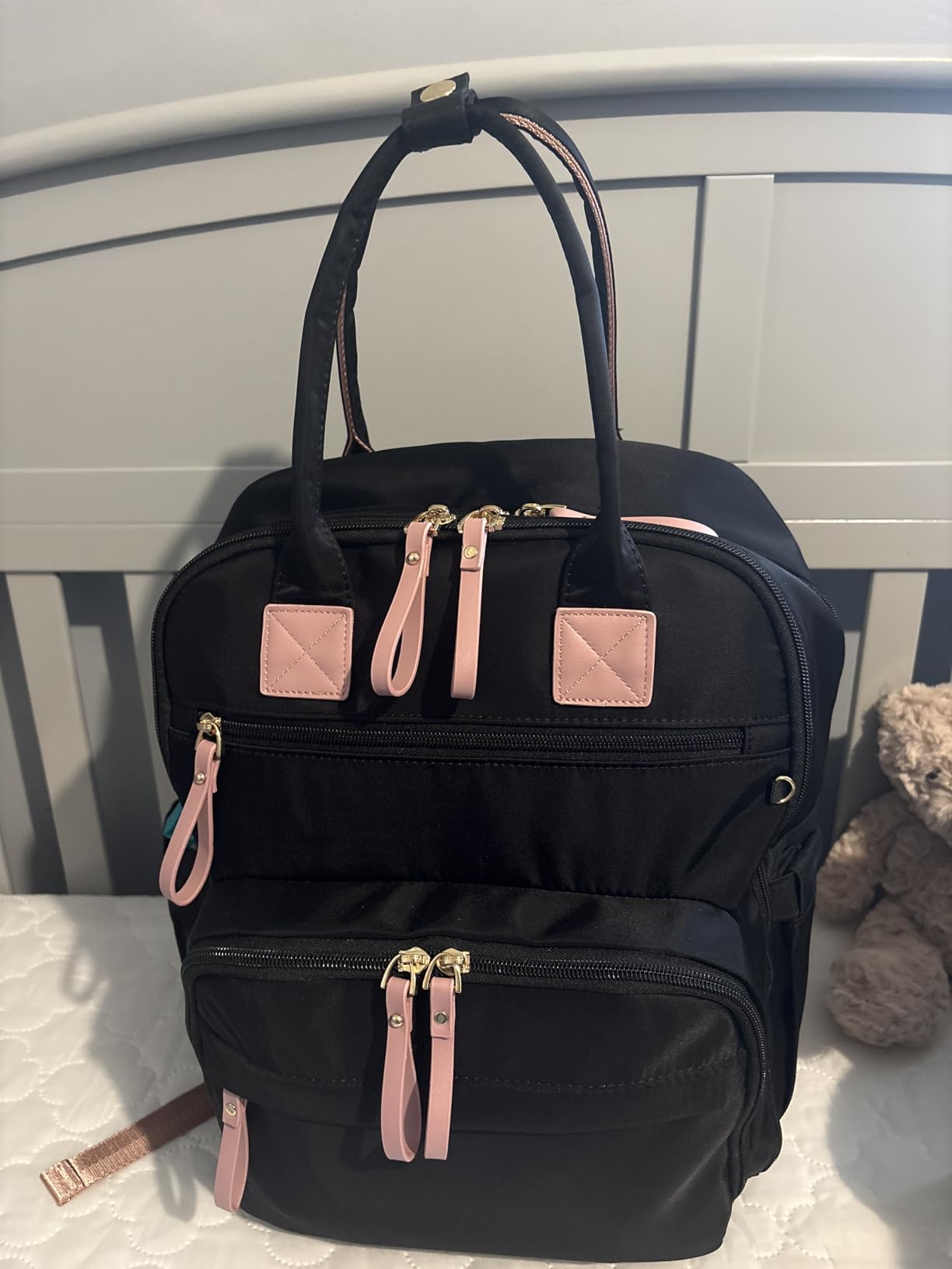 LORADI 18 Pockets Large Diaper Bag Backpack, XL customer photo 1